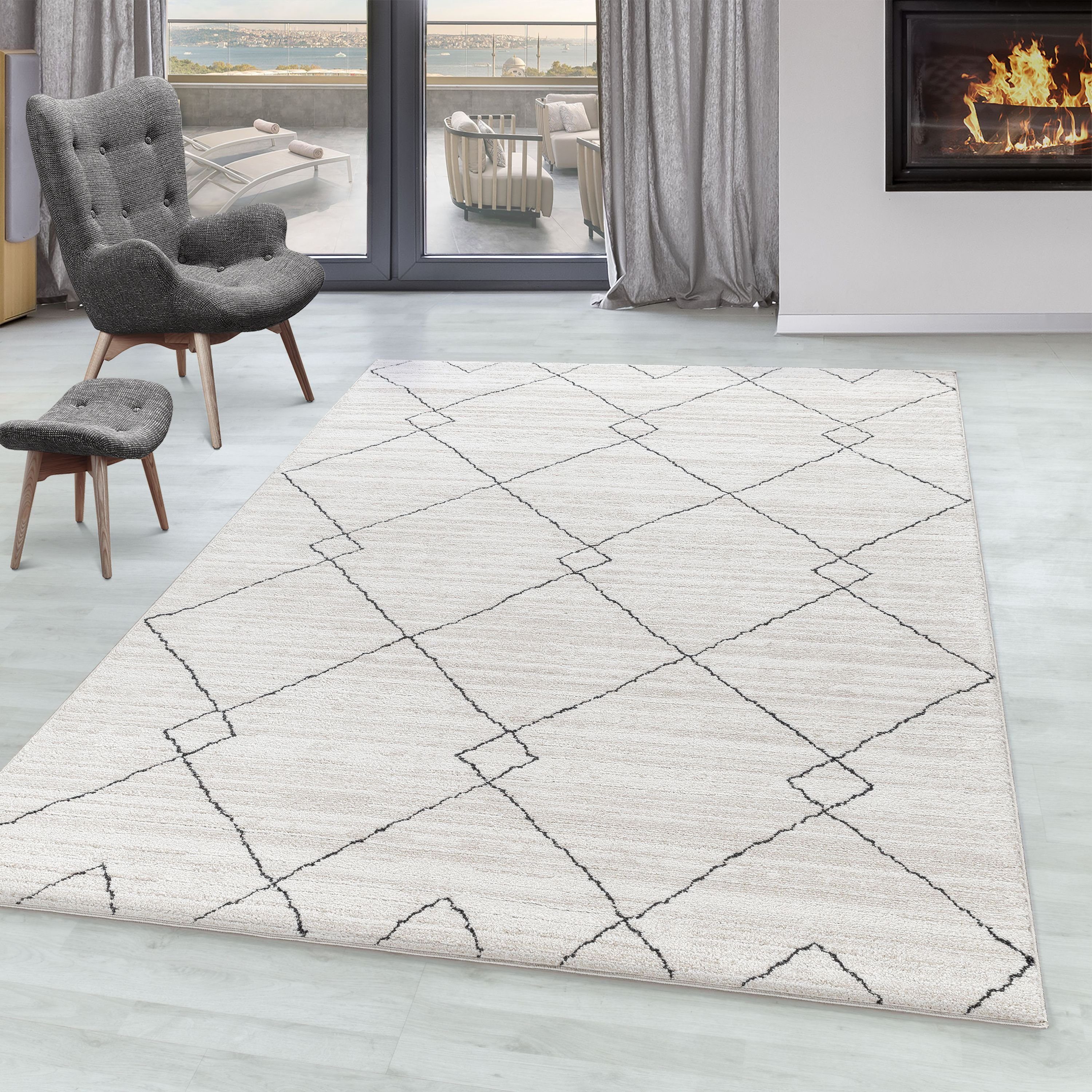 SIMPEX24 Designteppich Skandinavisches Design, Läufer, Höhe: günstig online kaufen