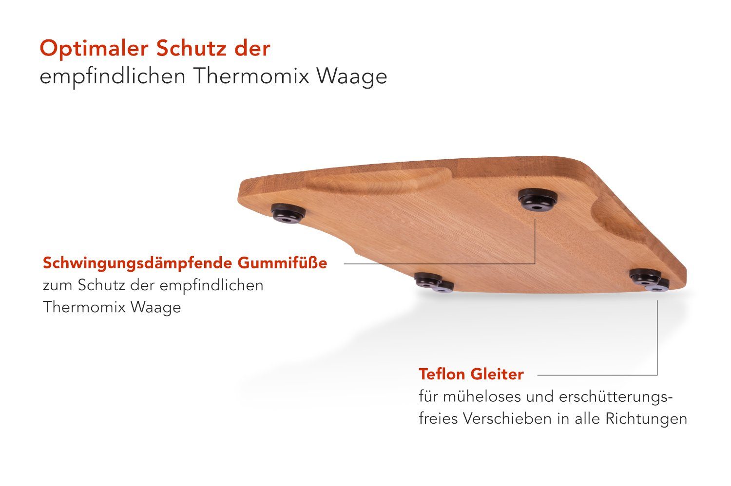 eVendix Servierbrett Gleitbrett passend für Thermomix TM6 & TM5, (1-St), Höchste Standfestigkeit - auch beim Kneten! – Bild 4 von 5