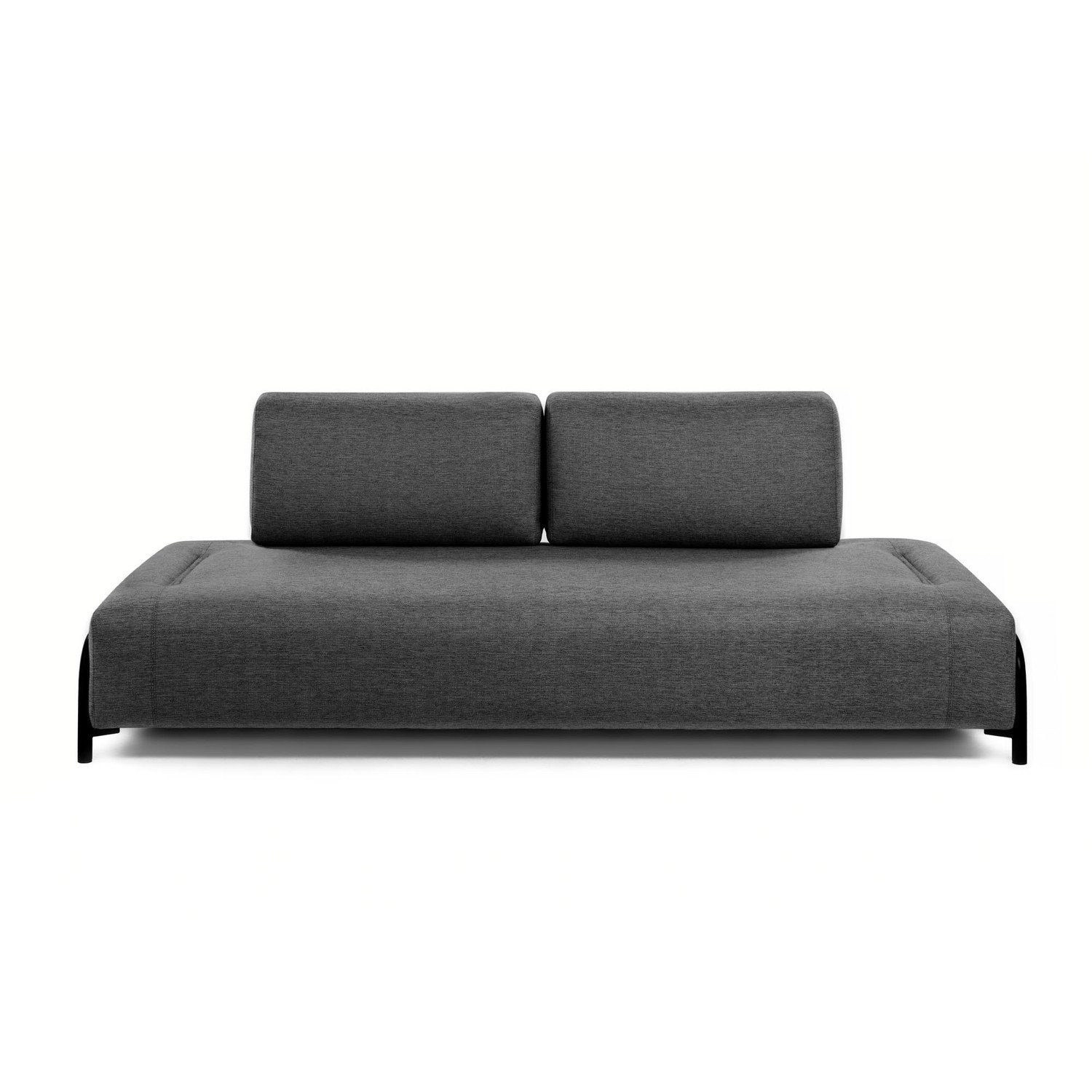 Natur24 Sofa Sofa Compo 3-Sitzer Modul dunkelgrau 232cm Couch