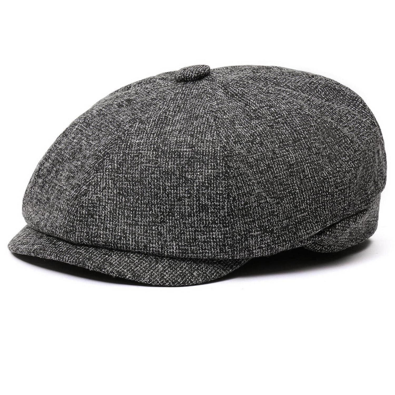 Schiebermütze Schiebermütze Herren Baumwolle Flatcap Baskenmütze Ivy A3#Dunkelgrau