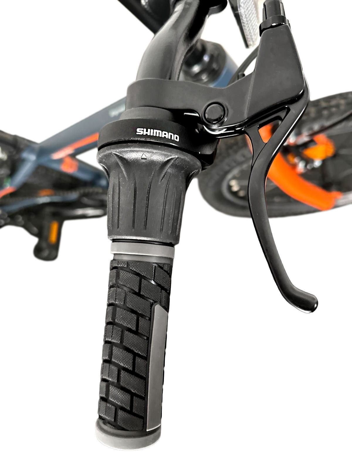 BERLIN BIKE Grizz 20-inch children's mountain bike – aluminum frame – ideal gift for children, 7-speed Shimano RD-TY200 derailleur, derailleur gears, (with 20" x 2.10" pneumatic tires)