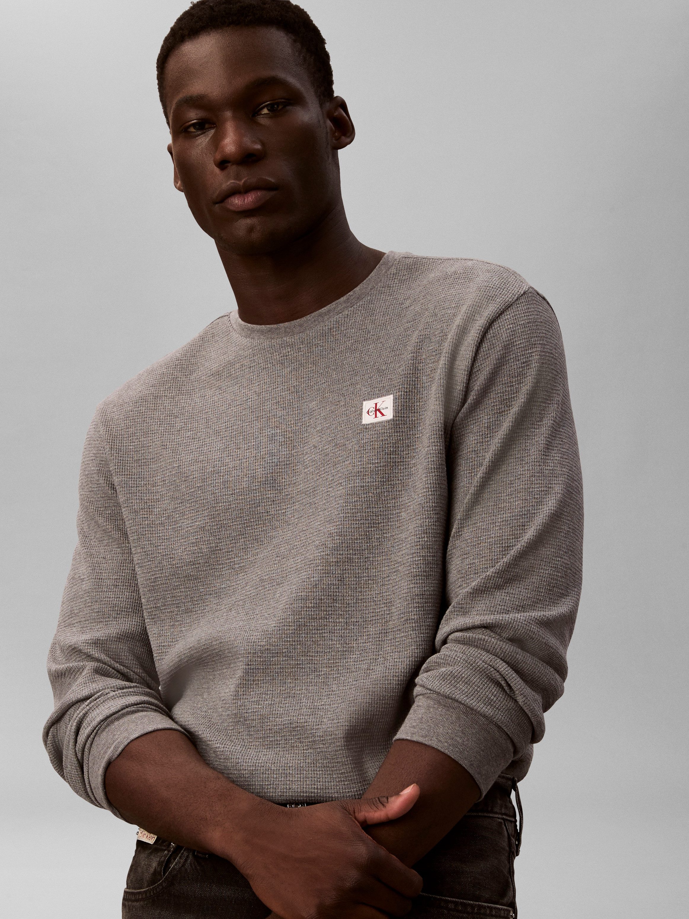 Calvin Klein Jeans Langarmshirt Mit Rundhalsausschnitt günstig online kaufen