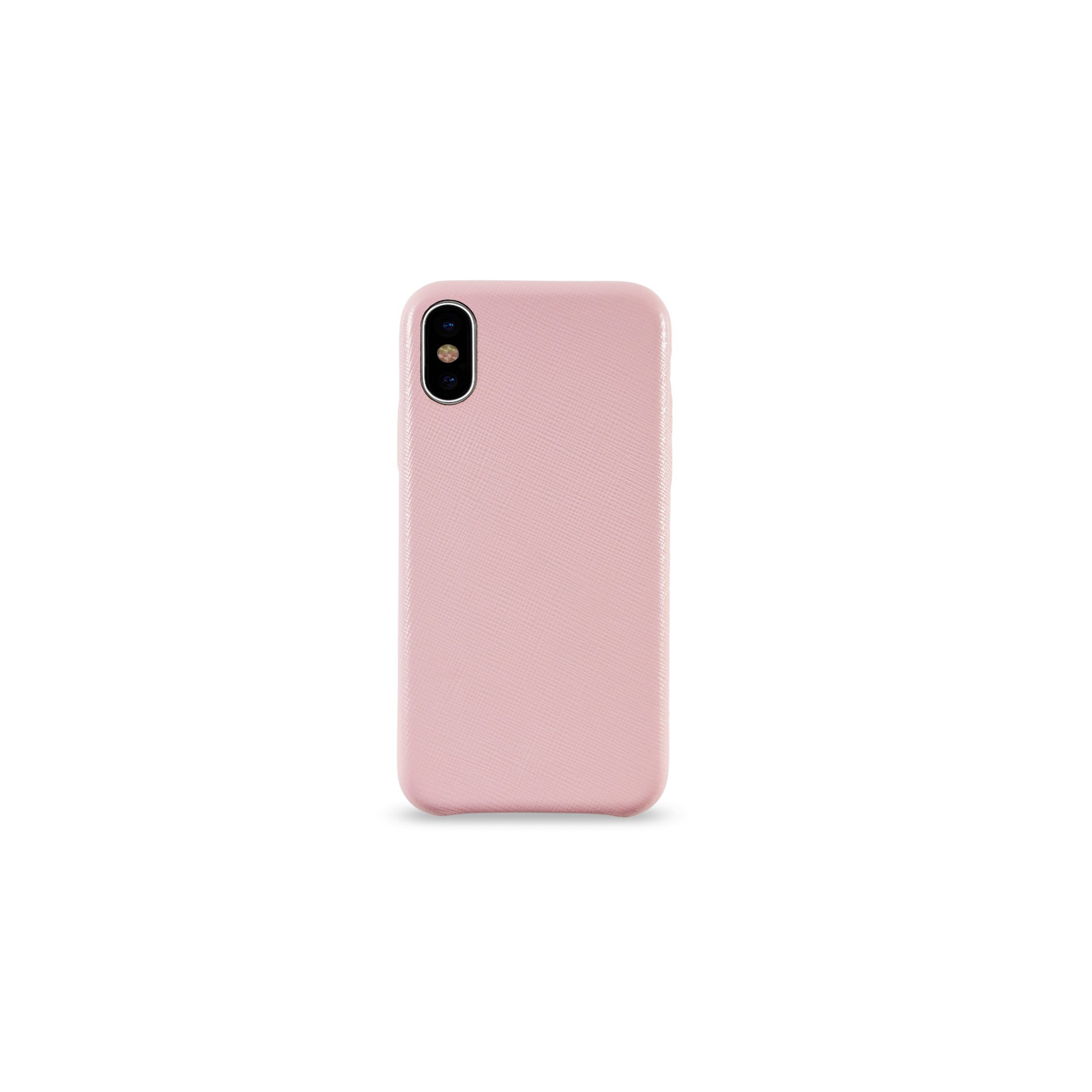 KMP CREATIVE LIFESTYLE PRODUCTS. Handyhülle Leder Case - Echtleder Schutzhülle - für iPhone X - rose 5,8 Zoll
