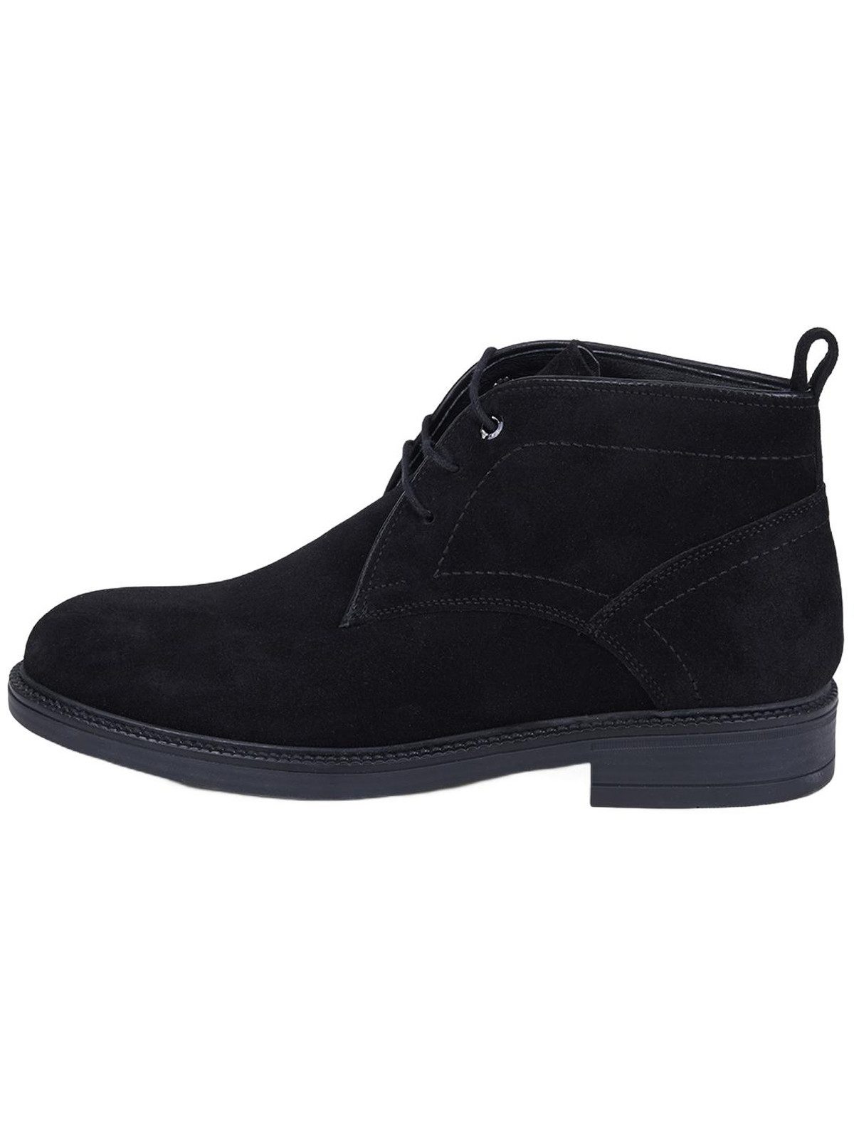 Desa DESA Herren-Ankle-Boots aus braunem Wildleder mit Schnürung und runder Stiefelette