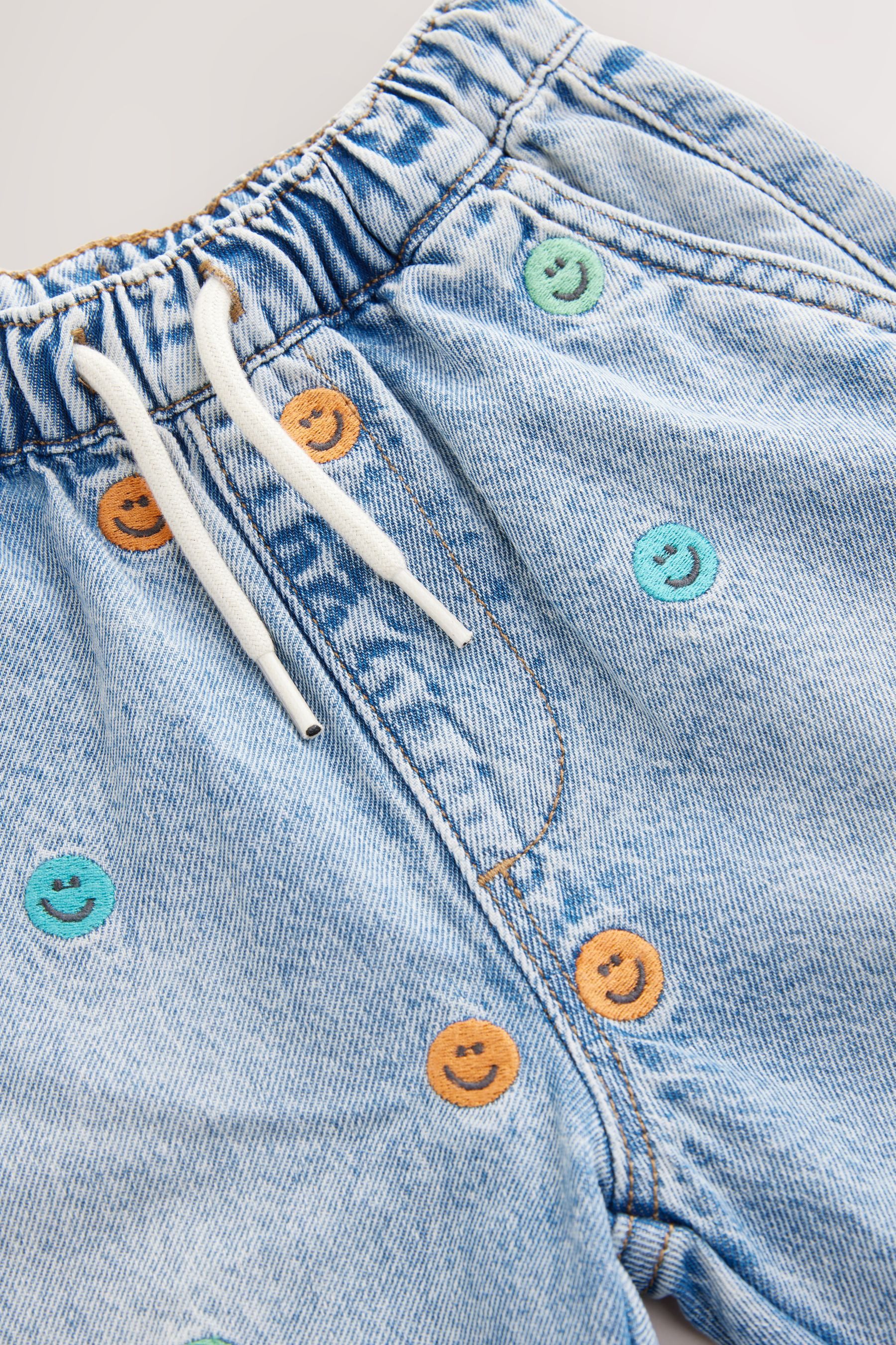 Next Schlupfjeans Bestickte Denim-Jeans aus 100 % Baumwolle (1-tlg)