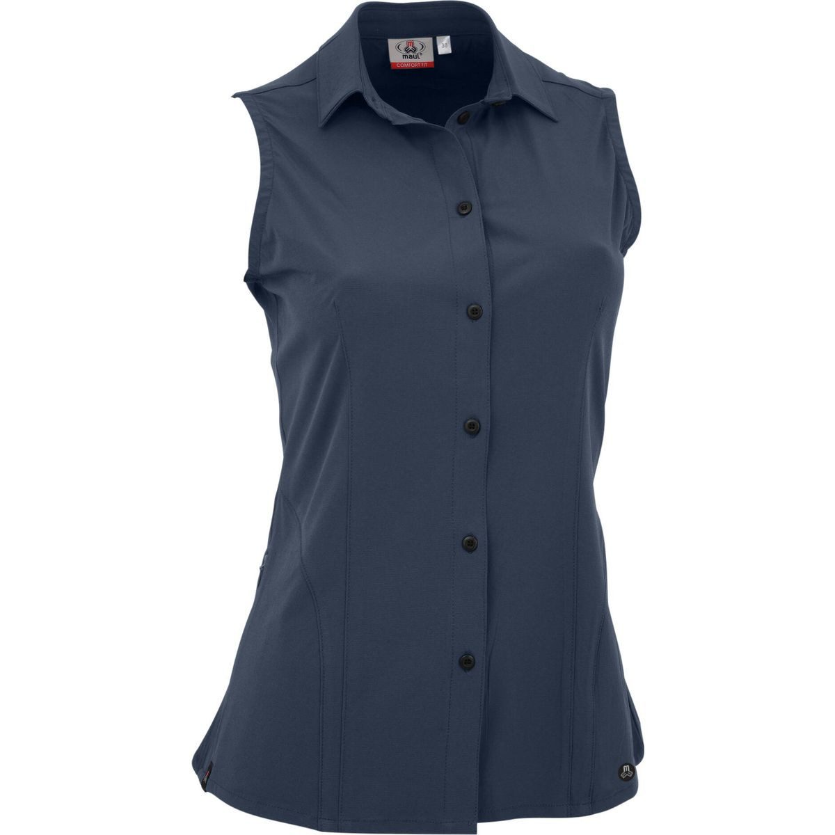 Maul Sport® Outdoorbluse Rofanspitze 3XT - Blusentop uni Elastisch Elastisches und atmungsaktives Blusentop mit modischem Karomuster