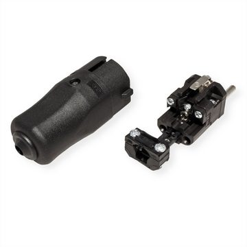Bachmann Montagestecker schwarz Stromadapter, 0 cm, CEE 7/7 2-polig mit Schutzkontakt