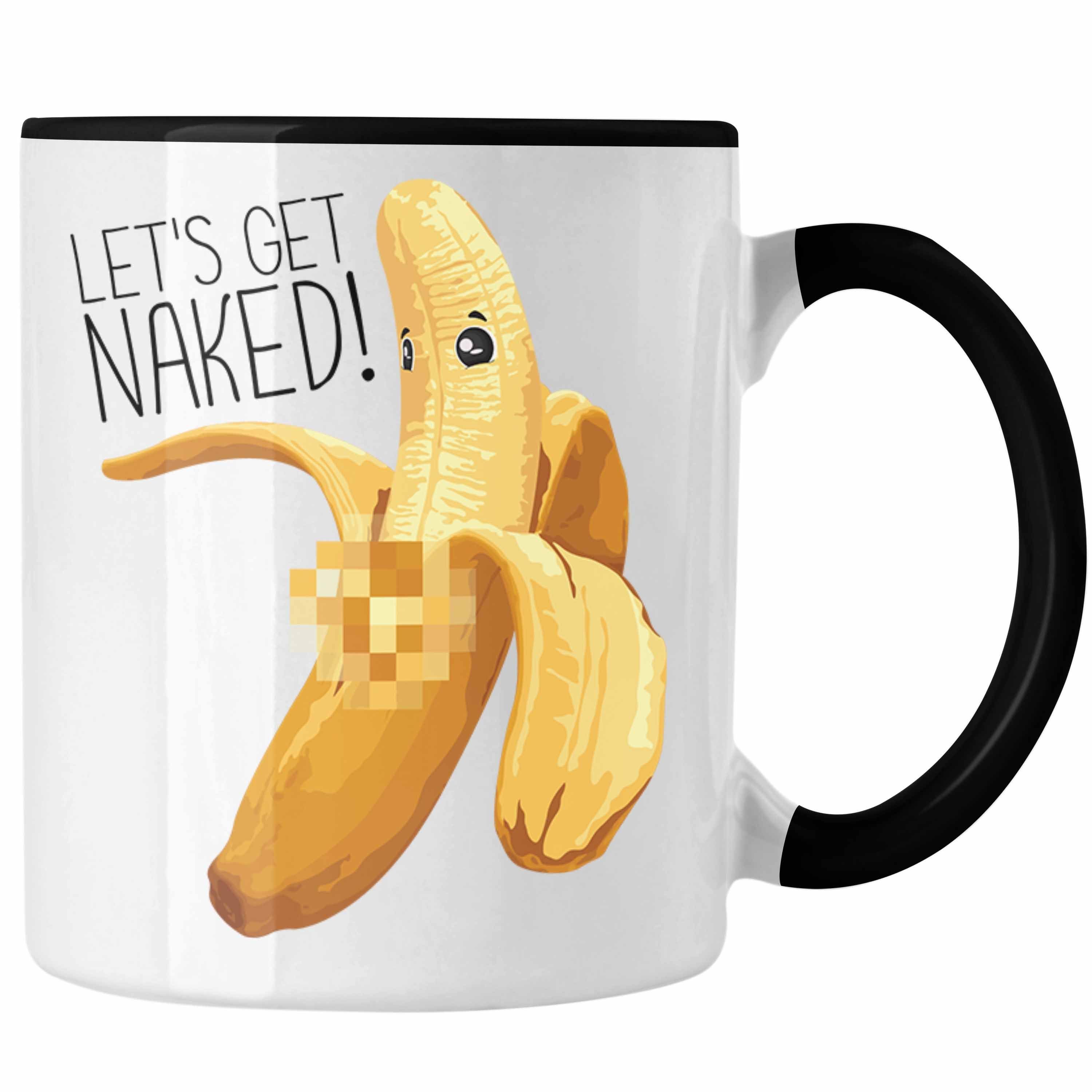 Striptease Get Erwachsener Trendation Lets Humor Naked Tasse Geschenk Bech Schwarz Tasse Banane