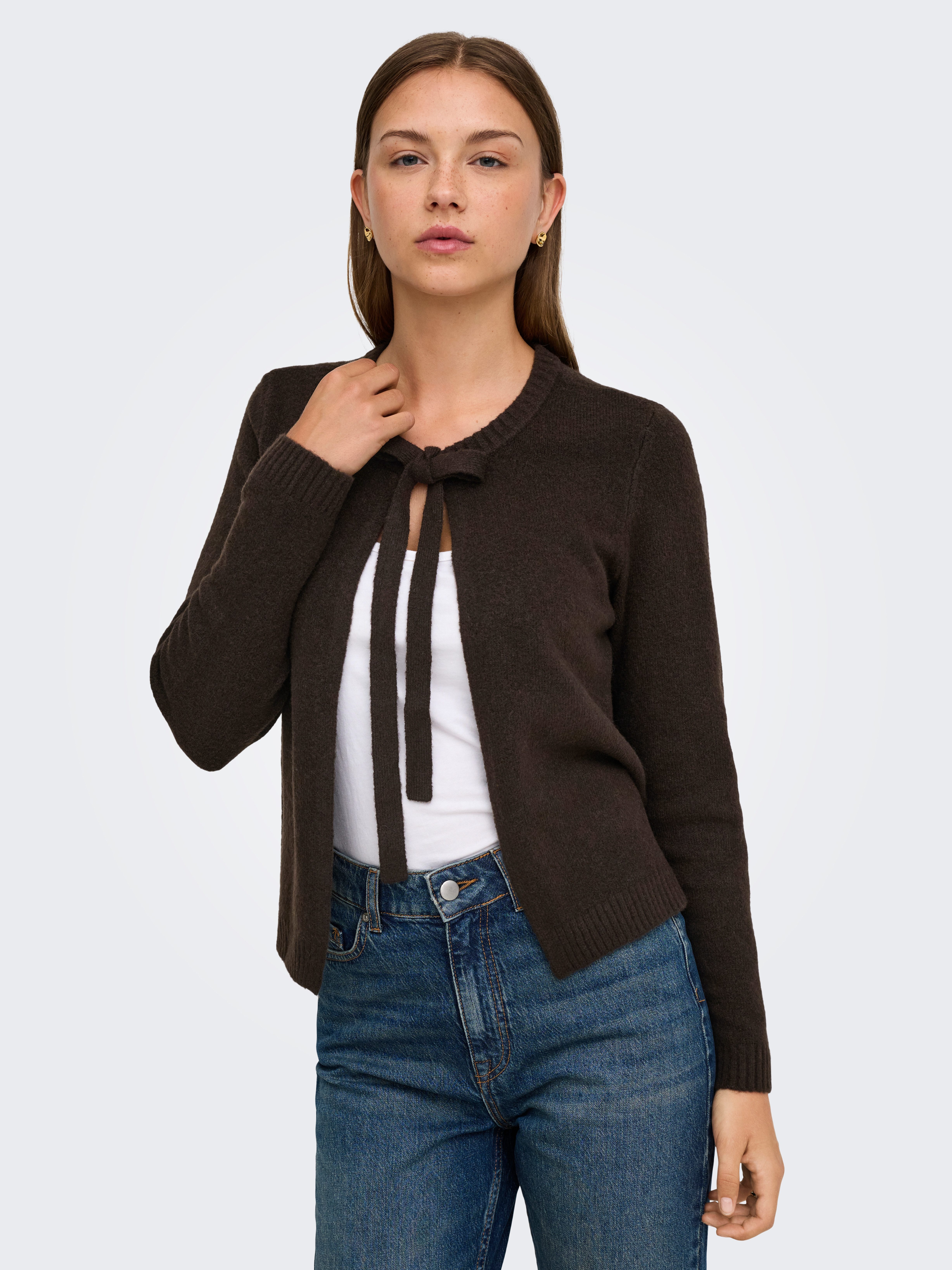 ONLY Strickjacke ONLJESSIE LS ONE STRING CARDIGA KNT