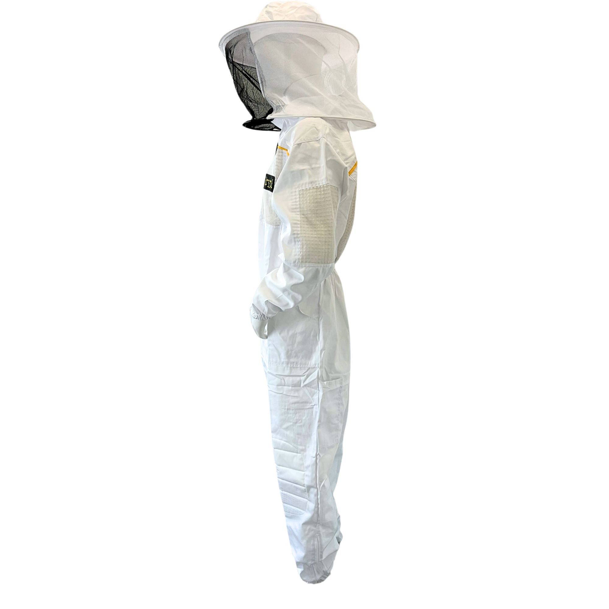 BIENEN SCHMIDT Arbeitsoverall Imkerschutzanzug LOW-AIR mit integriertem Schleier & Reißverschluss weiß Imkersuit Schutzkleidung Arbeitsoverall Schutz-Overall