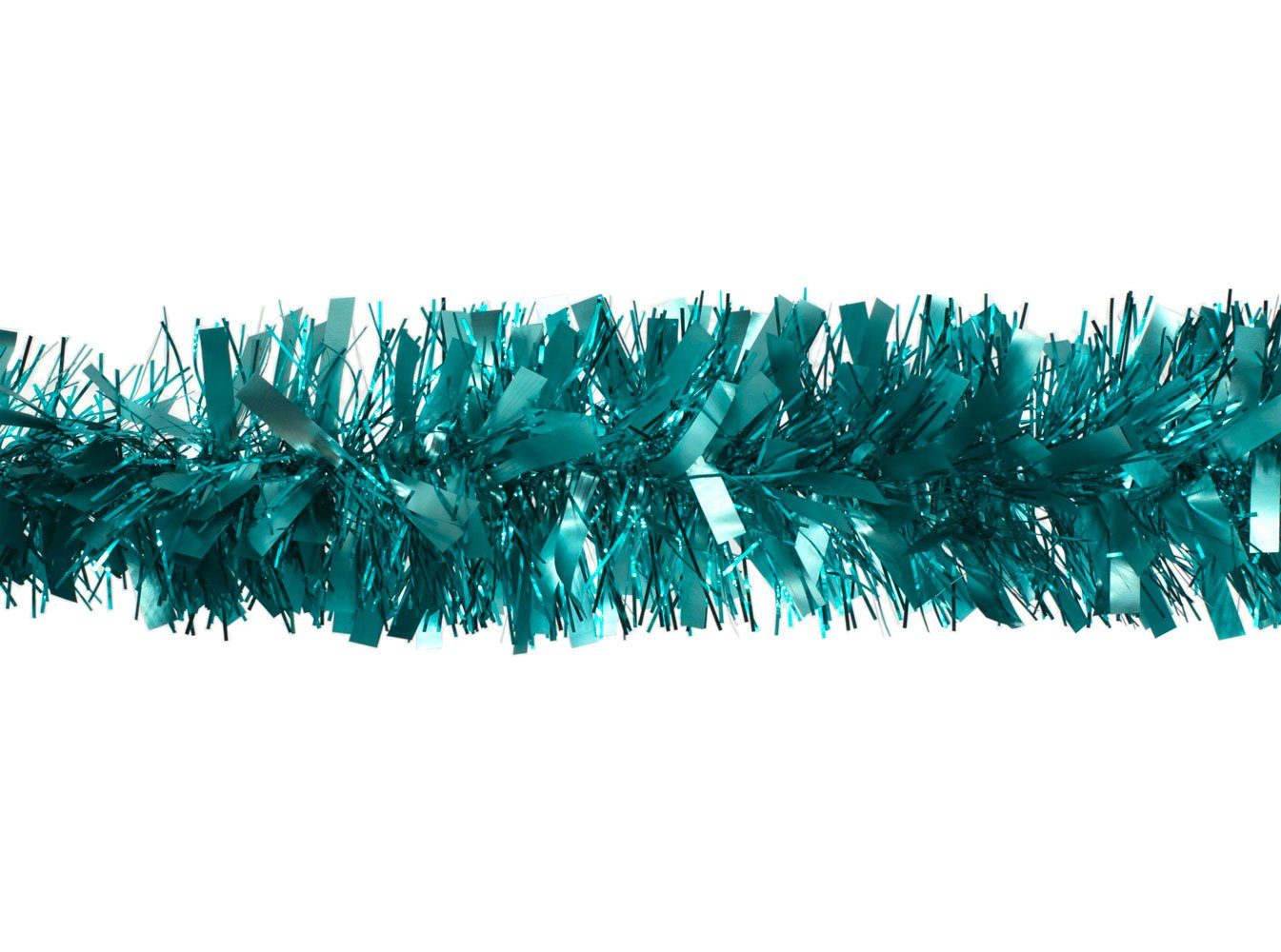 Creativery Girlanden, Weihnachtsgirlande Lametta 8cm x 2m türkis / aqua