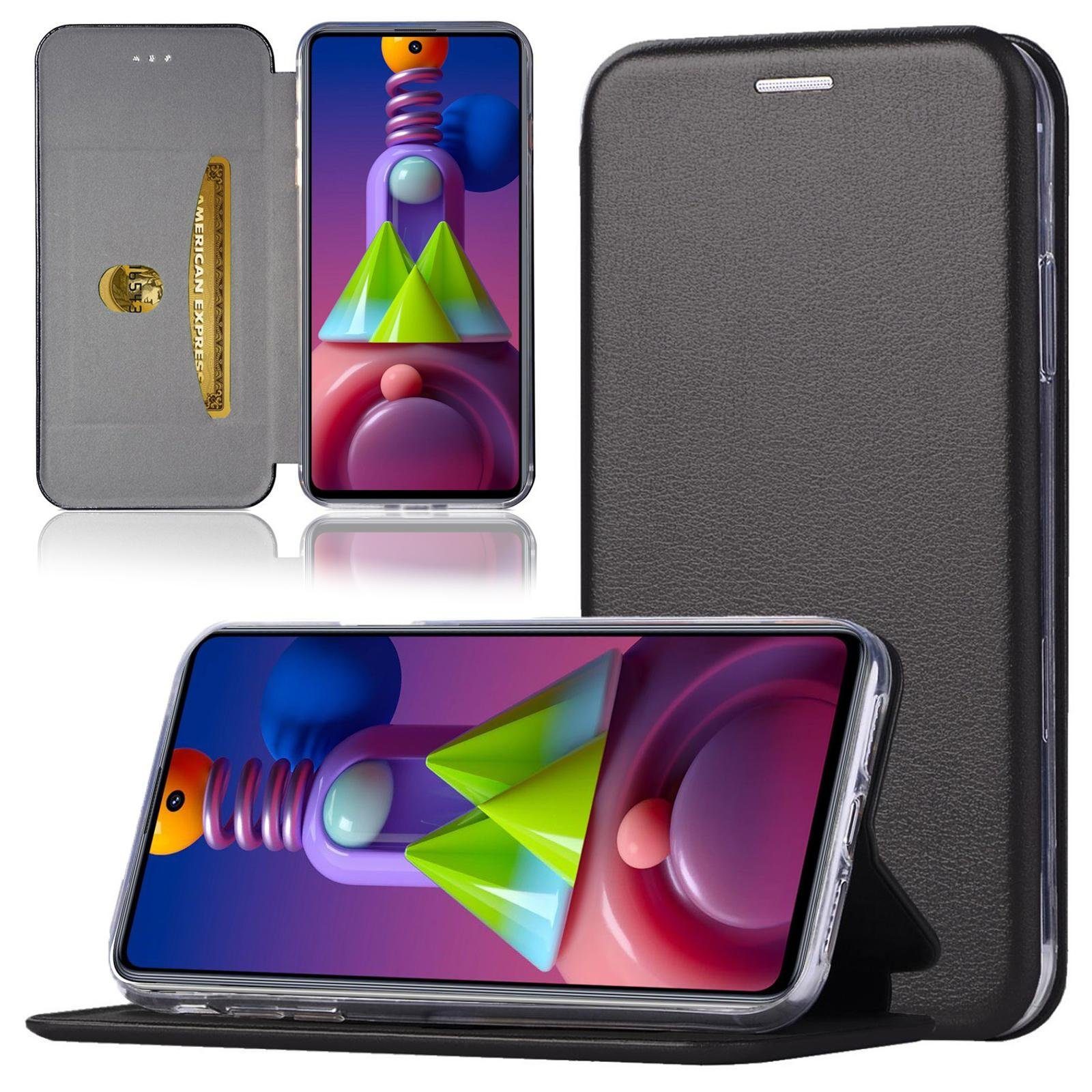 Numerva Handyhülle Handy Tasche Book Case für Samsung Galaxy M51, Klapphülle Flip Cover Hardcover Schutz Hülle Etui