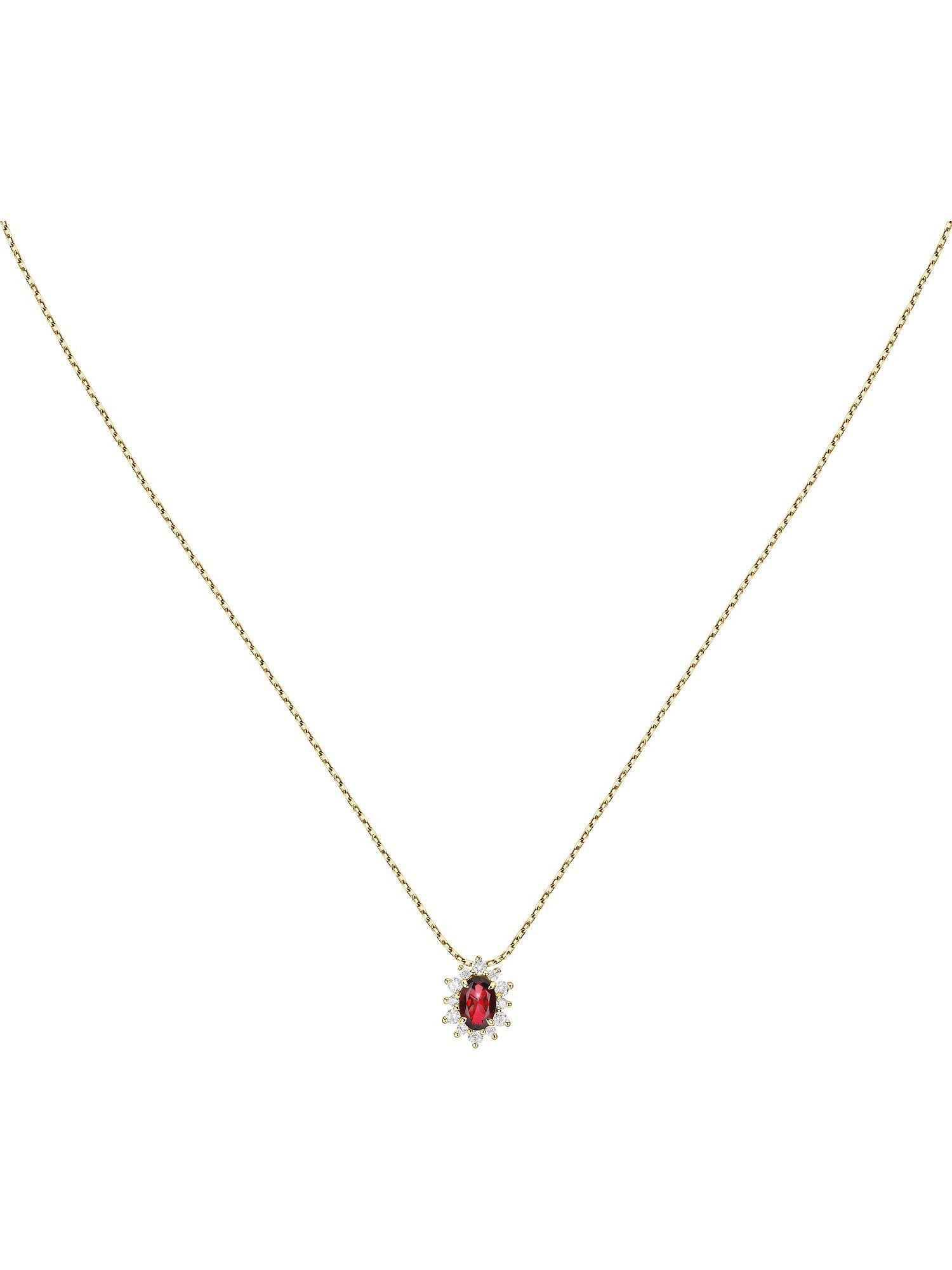 Goldkette Live Diamond Damen-Kette 1 Rubin