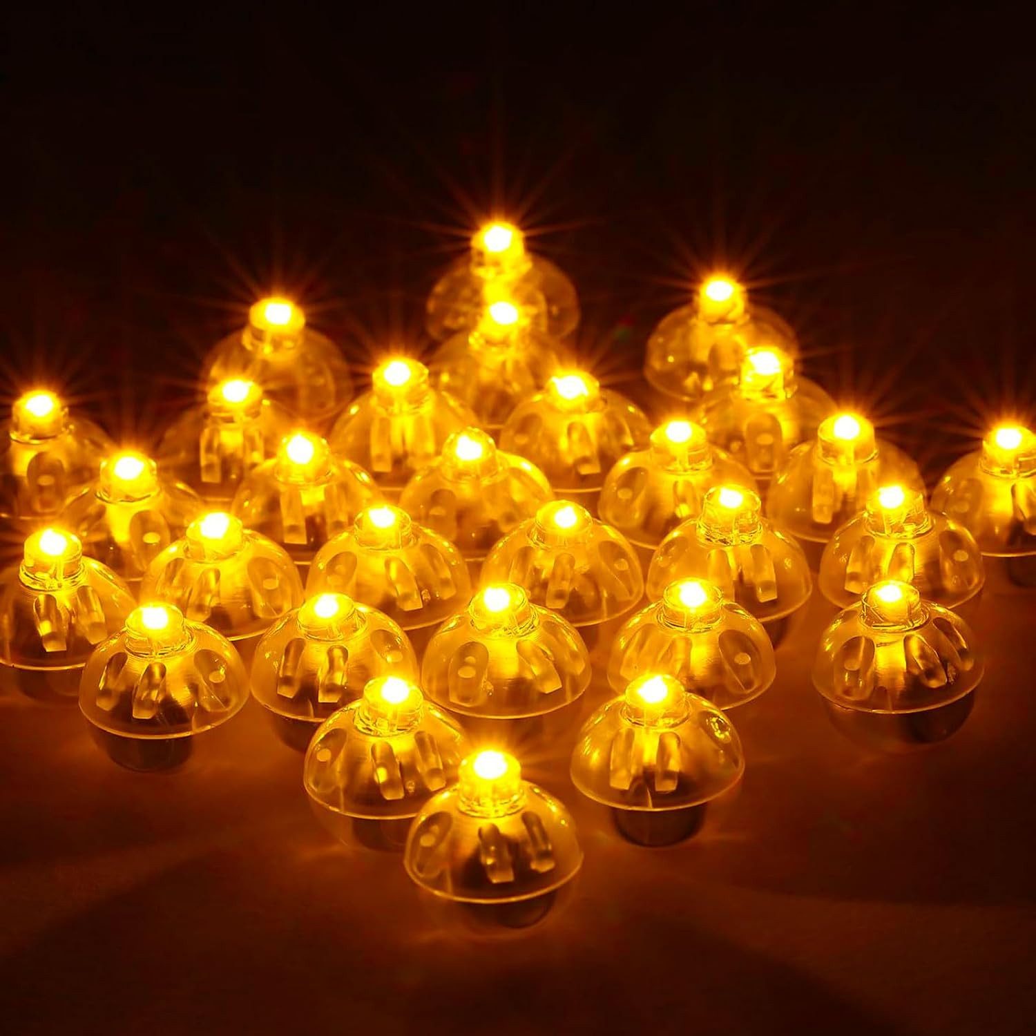 FELIXLEO LED Aufbaustrahler LED Ballonlichter 100 Stück, Mini LED, Warmweiß, für Party, Hochzeit