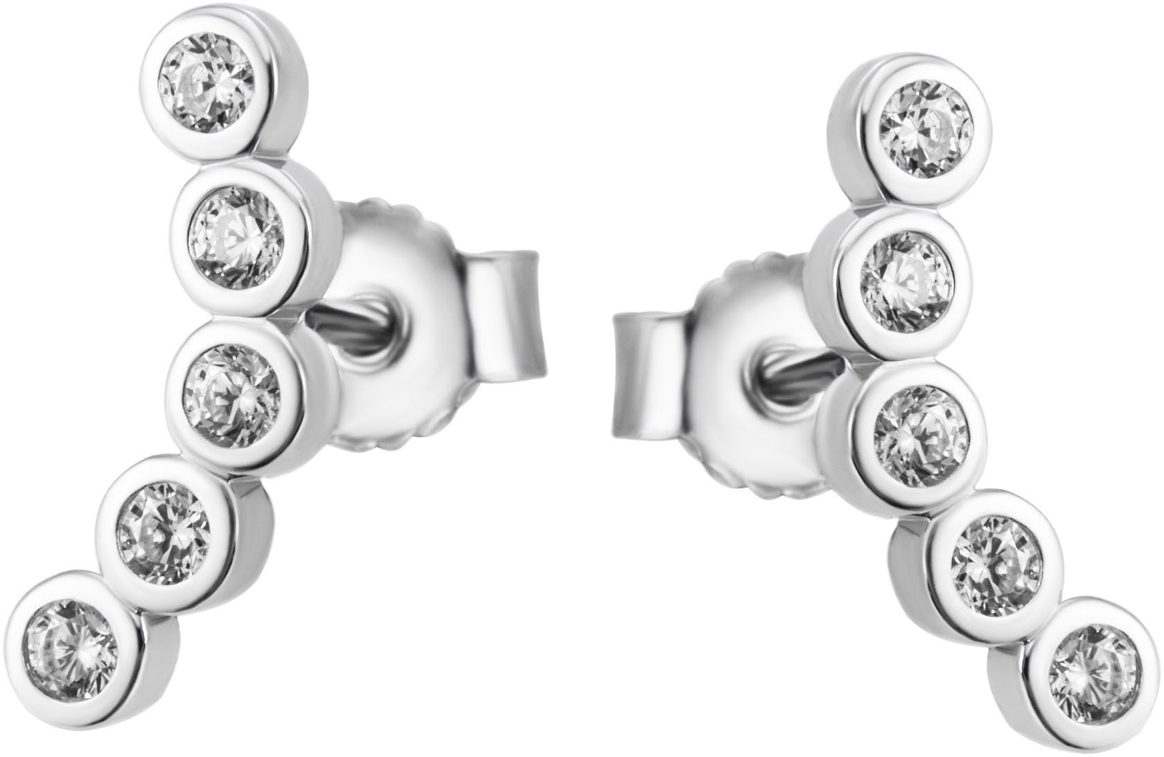 Firetti Paar Ohrstecker Schmuck Geschenk Silber 925 Ohrschmuck Ohrringe, mit Zirkonia (synth)