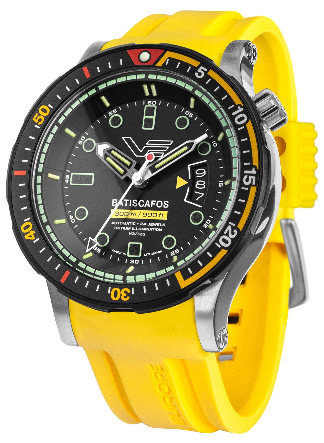 Vostok Europe Automatikuhr Taucher Batiscafos Gelb/Schwarz günstig online kaufen