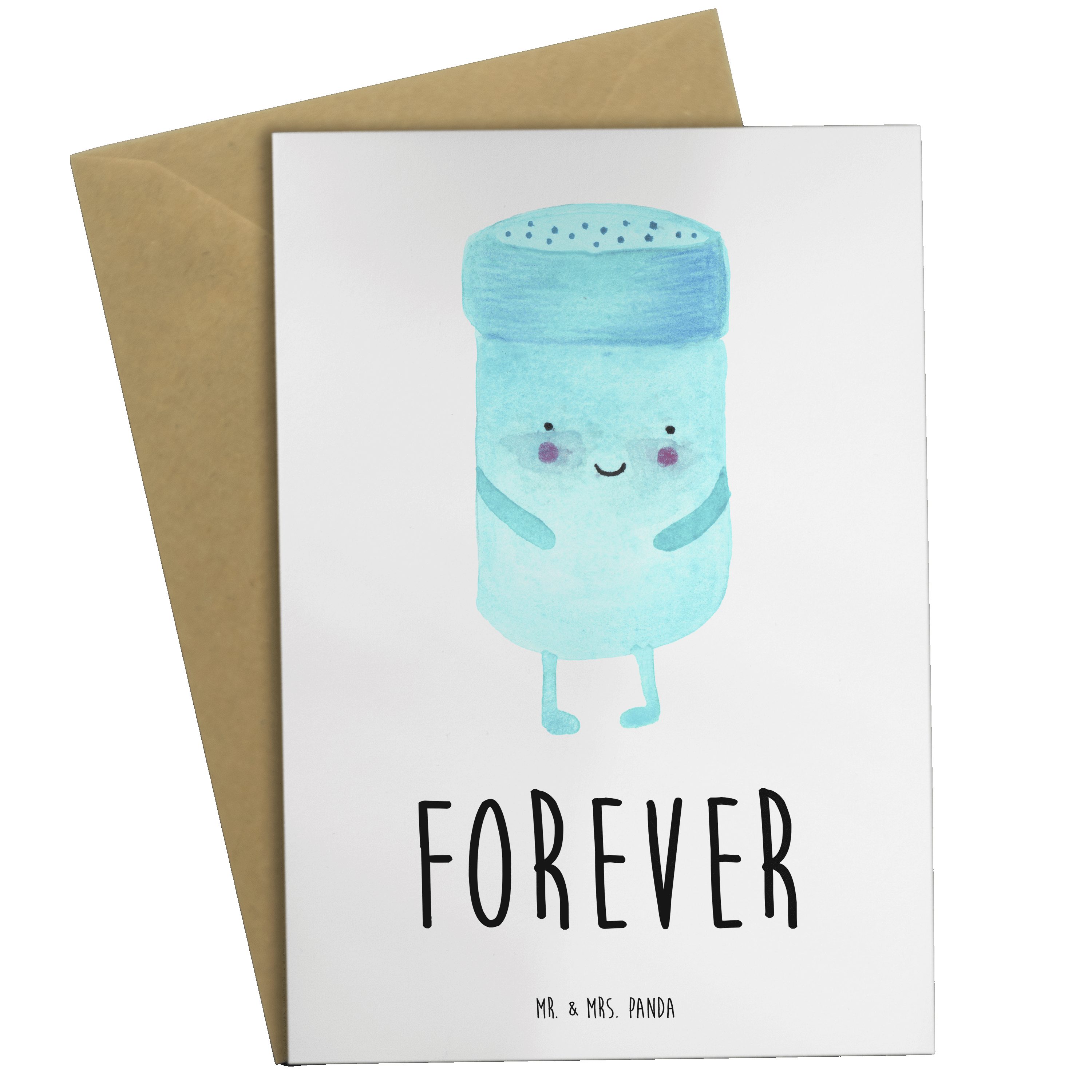 Grußkarte - Weiß BestFriends-Salt - Geschenk, & fehlende Keyword Mrs. Einladungskarte, Mr. Panda