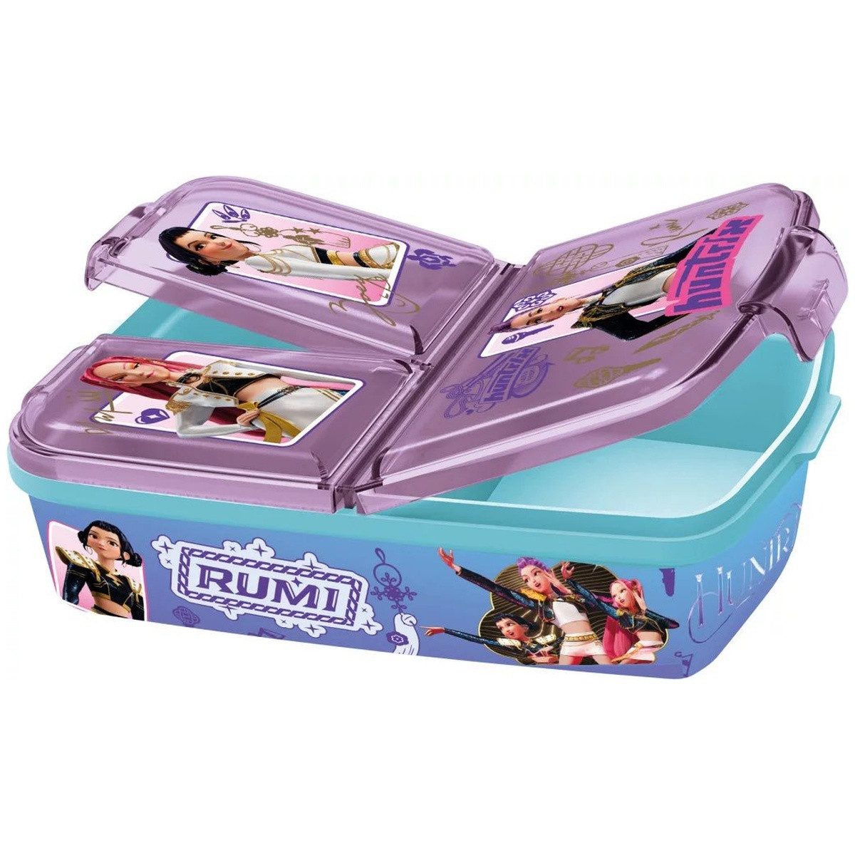 K-Pop Demon Hunters Lunchbox K-pop Demon Hunters Hunter X Mehrfach-Fach Lunchbox, Sandwich-Box, Kunststoff, (1-tlg)
