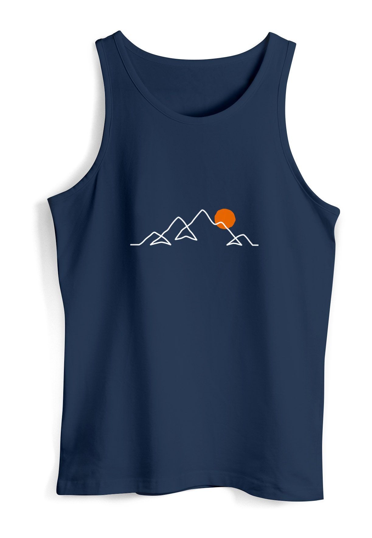 Neverless Tanktop Herren Tank-Top Frontprint Line-Art günstig online kaufen