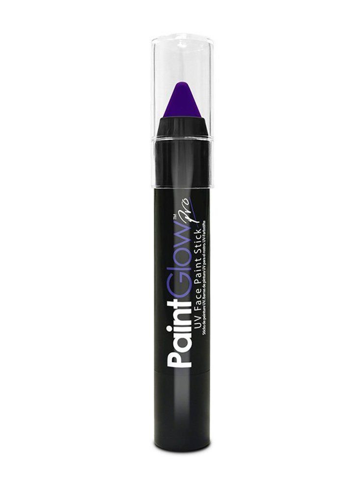 Metamorph Theaterschminke UV Face Paint lila, Hochpigmentierter Schminkstift mit leuchtender Farbe
