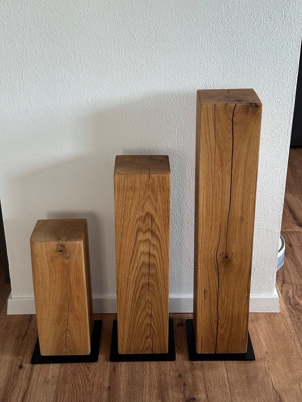 Schräder Interior Blumenständer Eichenbalken Eichenstele Stele Deko Holzbal günstig online kaufen