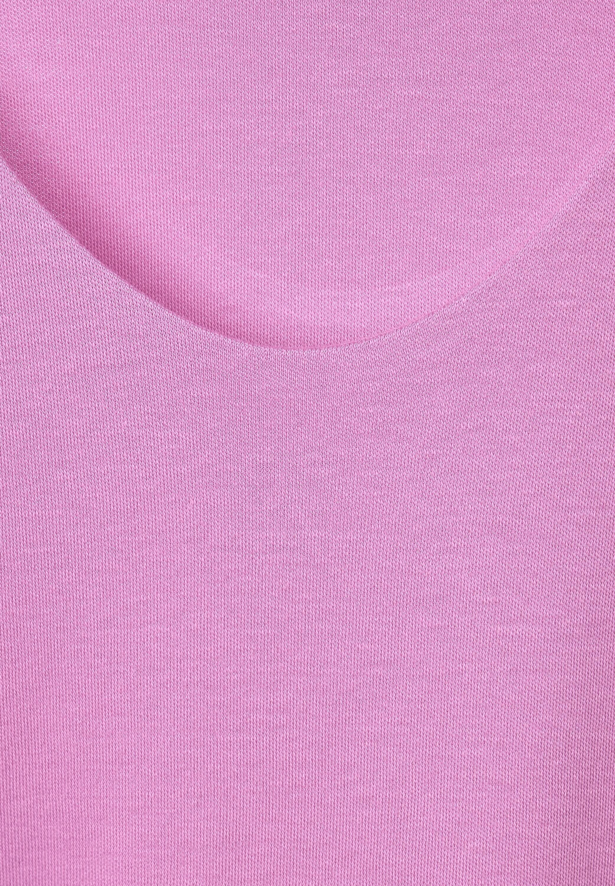 STREET ONE T-Shirt mit bright rose V-Ausschnitt