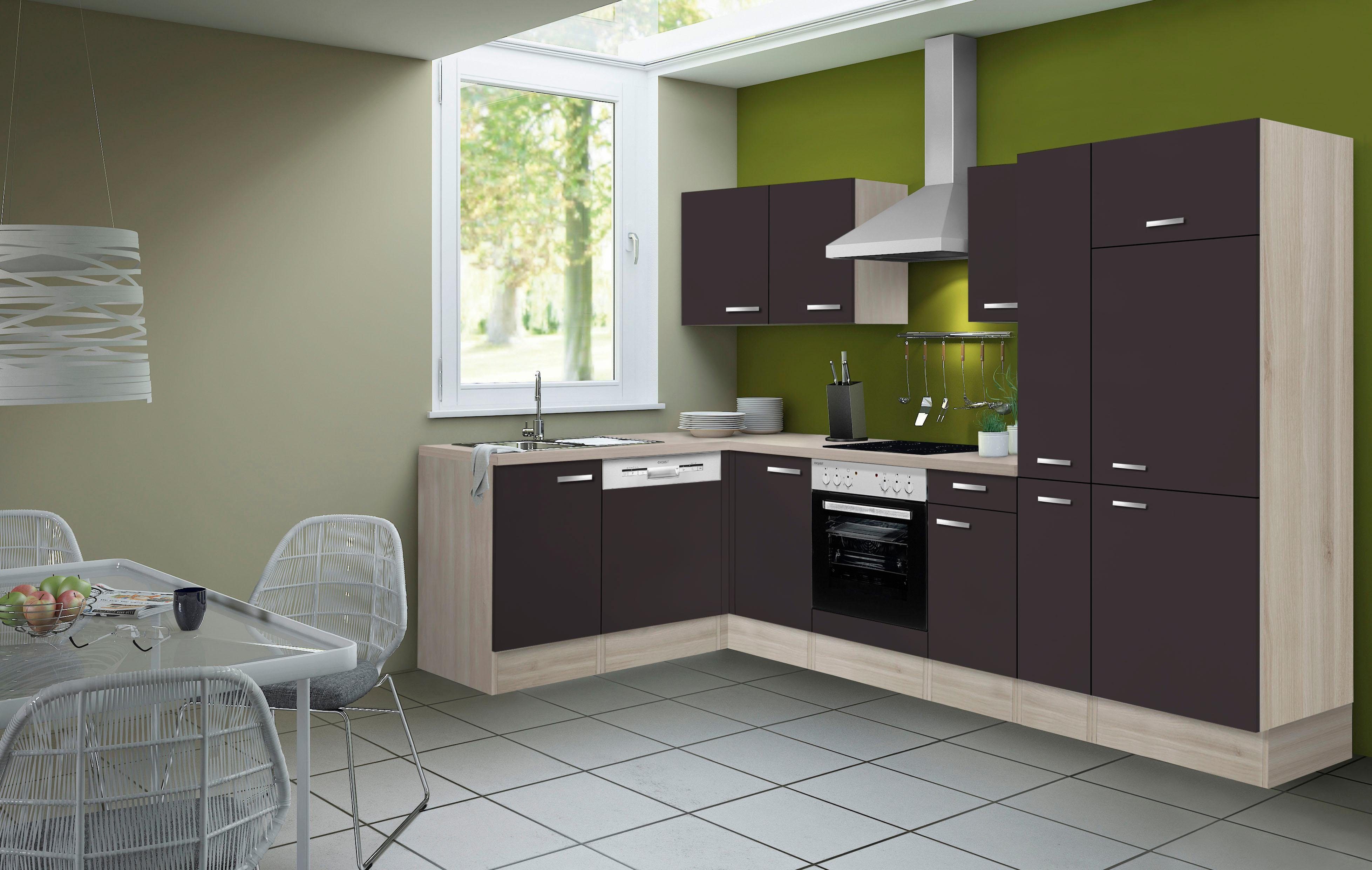 OPTIFIT Küchenzeile Faro, Stellbreite 300x175 cm, wahlweise mit E-Geräten,mit Apothekerschr.