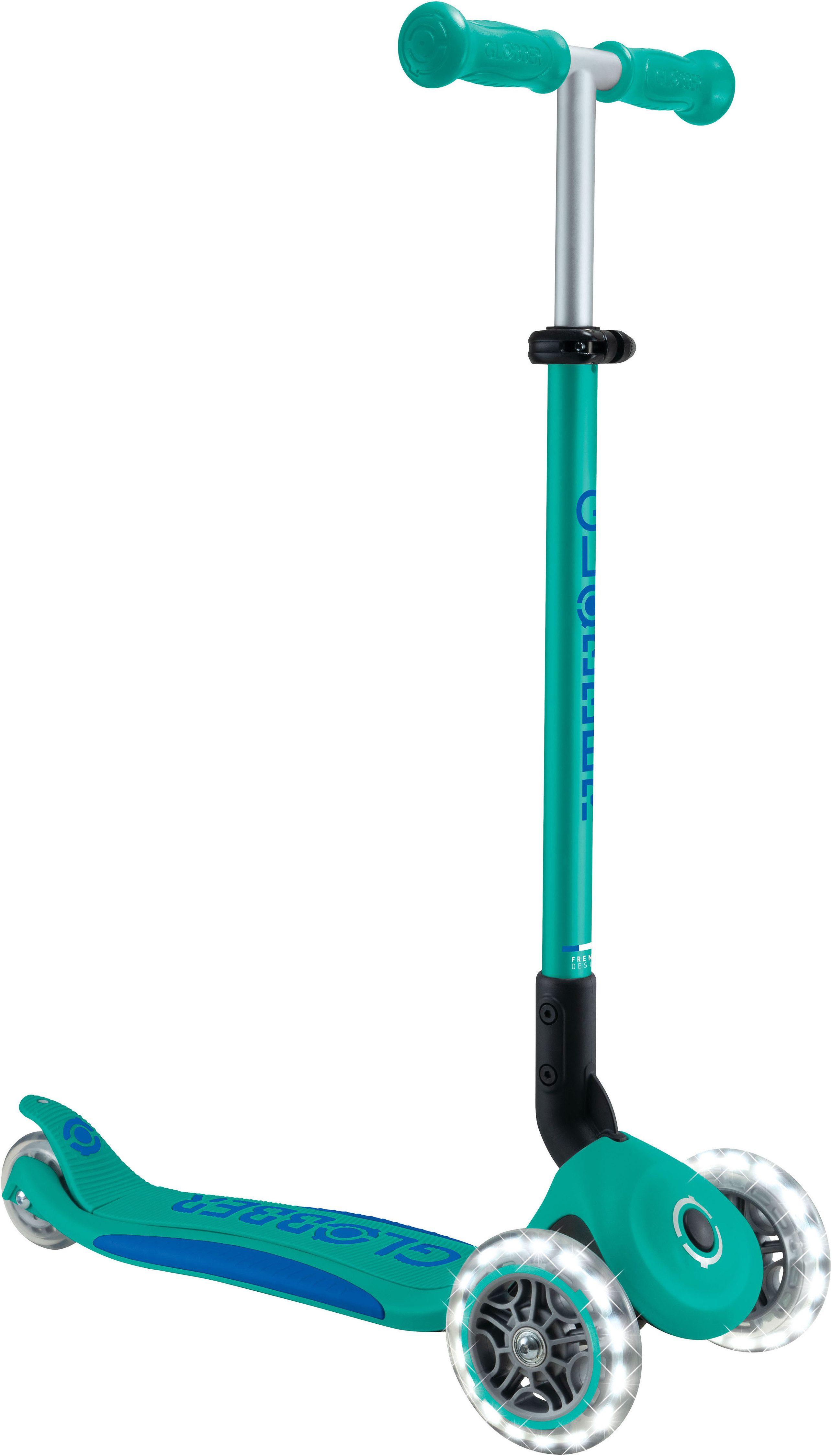 Globber Tretroller ELITE LIGHTS, mit Leuchtrollen