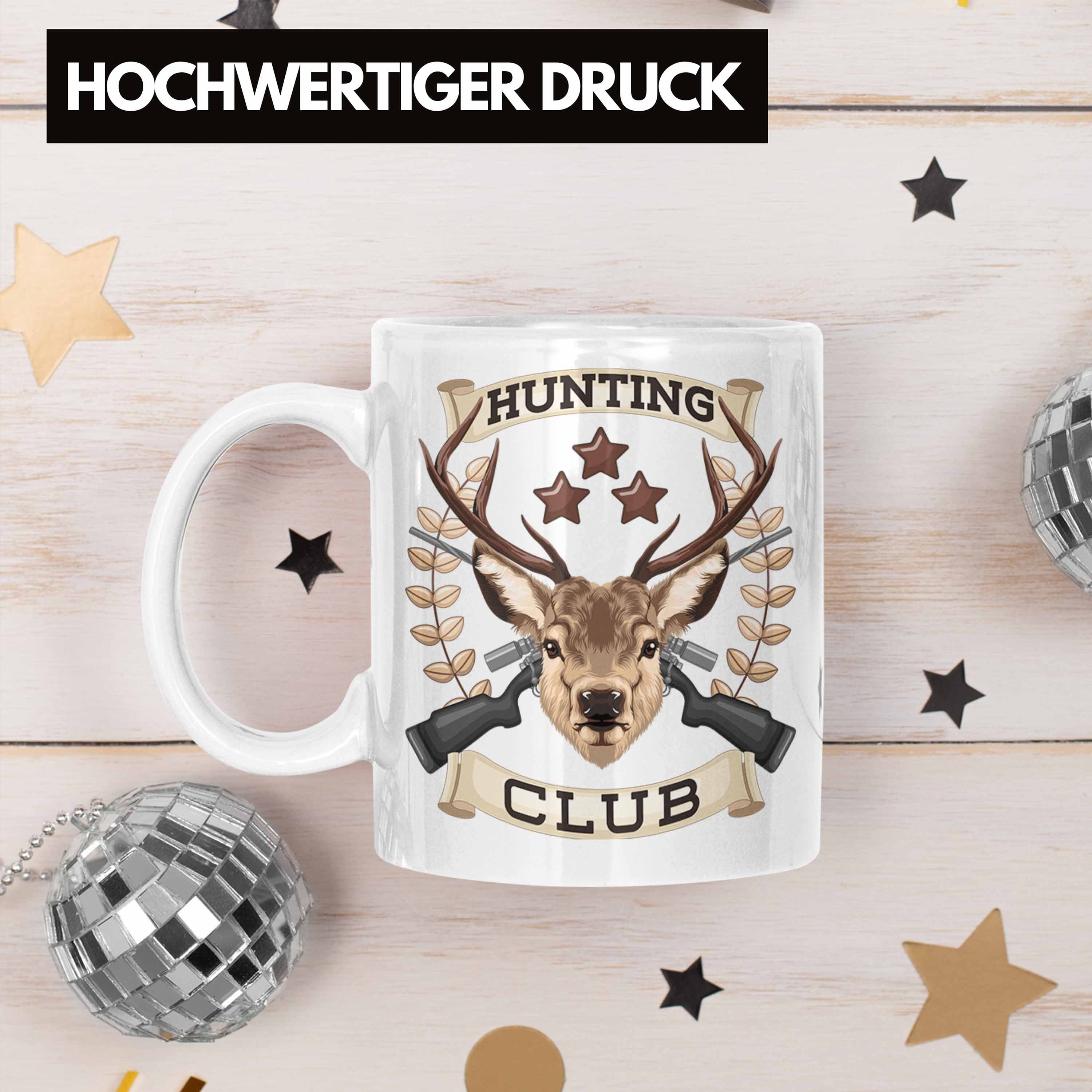 Club Spruch Weiss Geschenk Trendation Jäger Hunting Jäger Becher Tasse Männer Jagd für Tasse