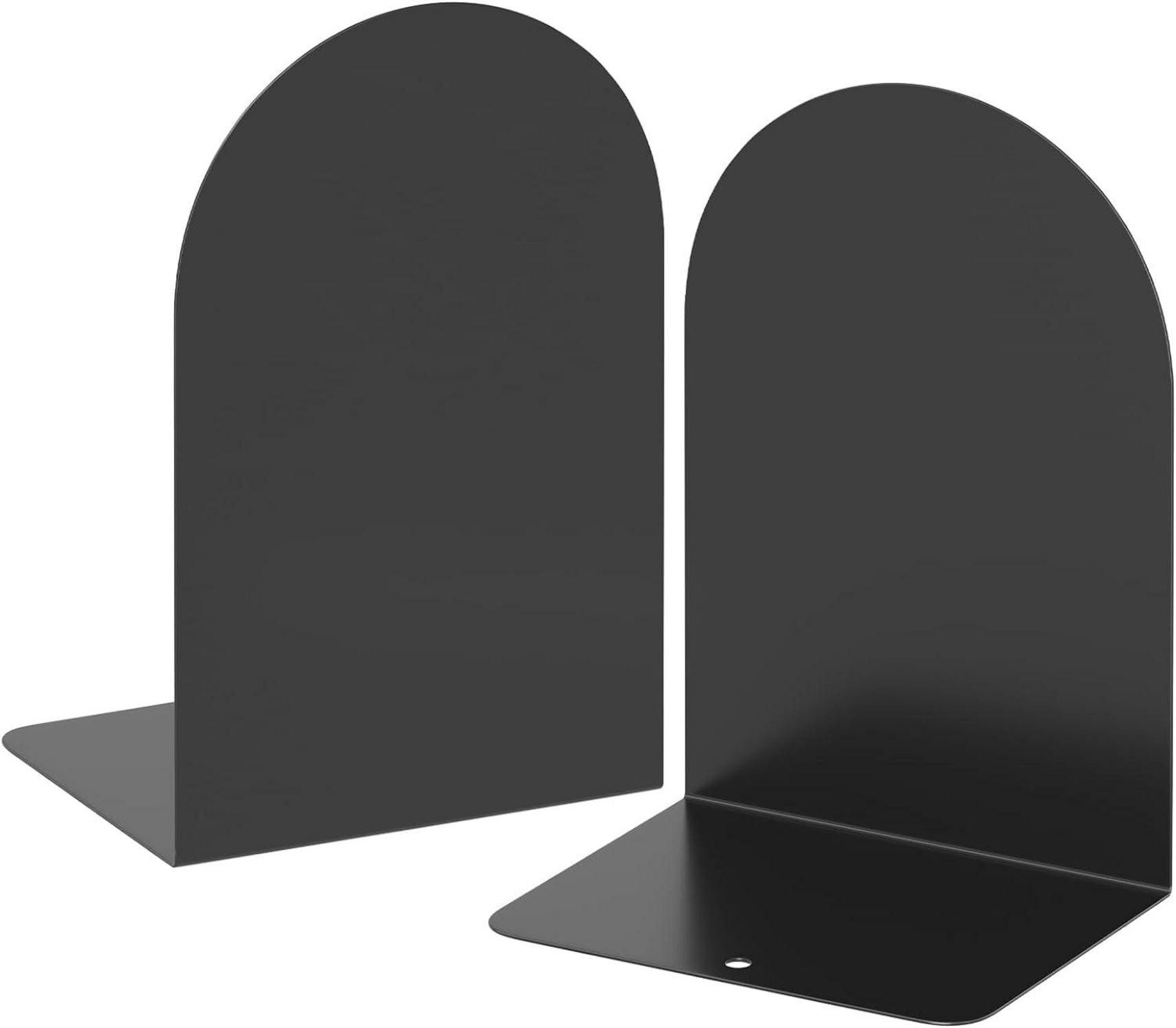 LuxusKollektion Buchstütze Buchstütze Metall Bookends, Schwere Bücherhalter Schwarz 2er Set
