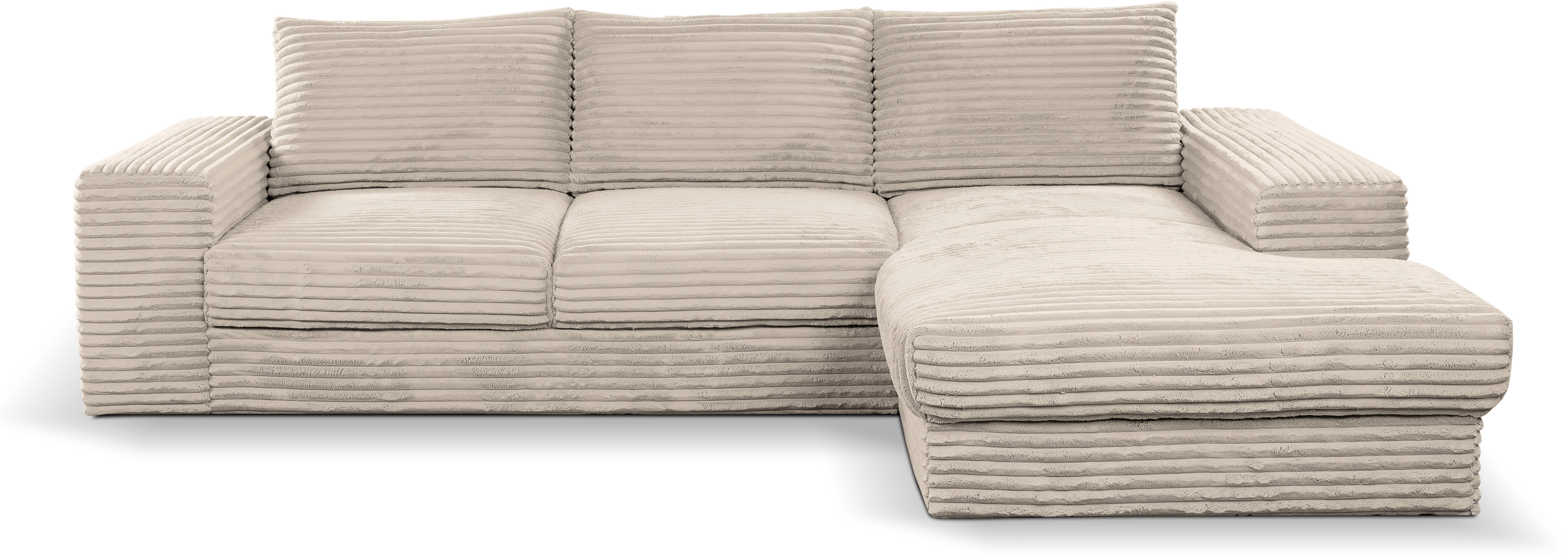 WERK2 Ecksofa Rozzana 280 x 190 cm zeitlos & bequem, viel Platz, Design & Komfort, Breitcord, L-Form, XXL – Bild 2 von 5