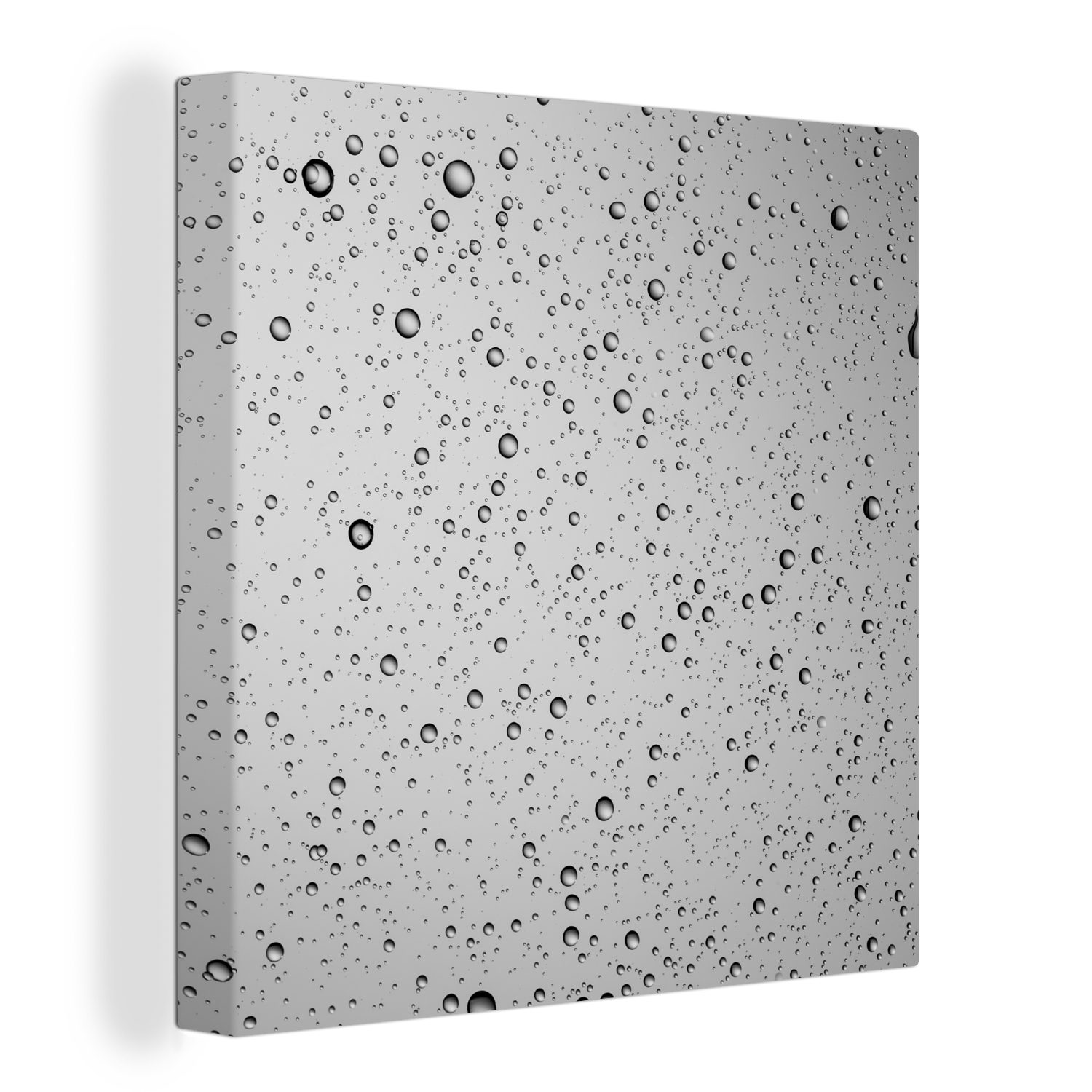 OneMillionCanvasses® Leinwandbild (1 einem Schlafzimmer Glas, Bilder Wassertropfen auf St), für Wohnzimmer Leinwand