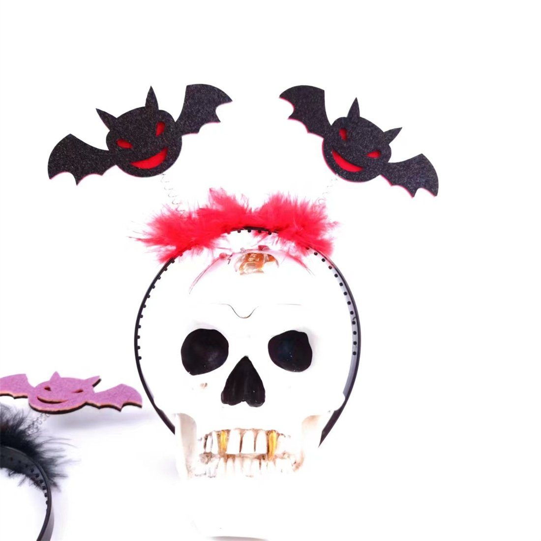 Fledermaus Halloween damen Schwarz Dekoration für Abschlussball, Party,festliche,halloween Halloween, deko (1-tlg), Diadem YOOdy~ kopfschmuck Requisiten