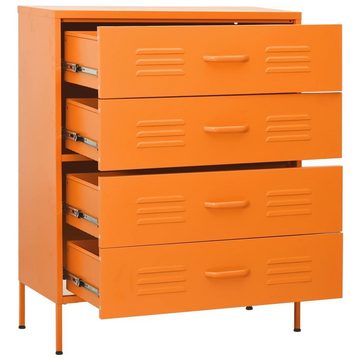 furnicato Kommode Orange 80x35x101,5 cm Stahl