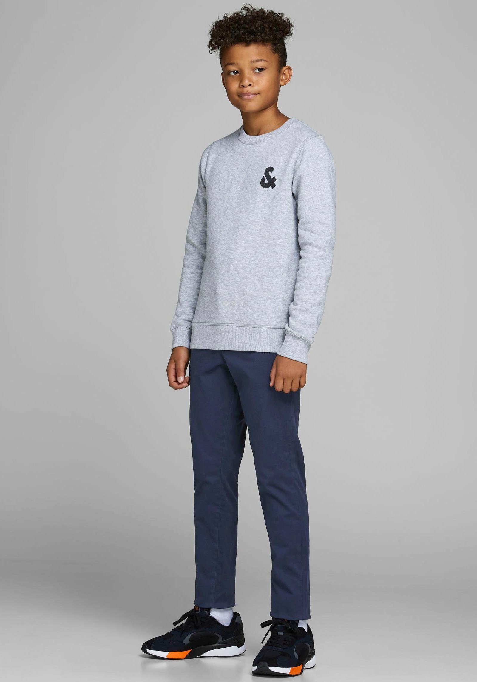 Jack & Jones Junior Chinos JPSTMARCO bequem, elastisch, pflegeleicht unifarben, casual, slim fit, Web