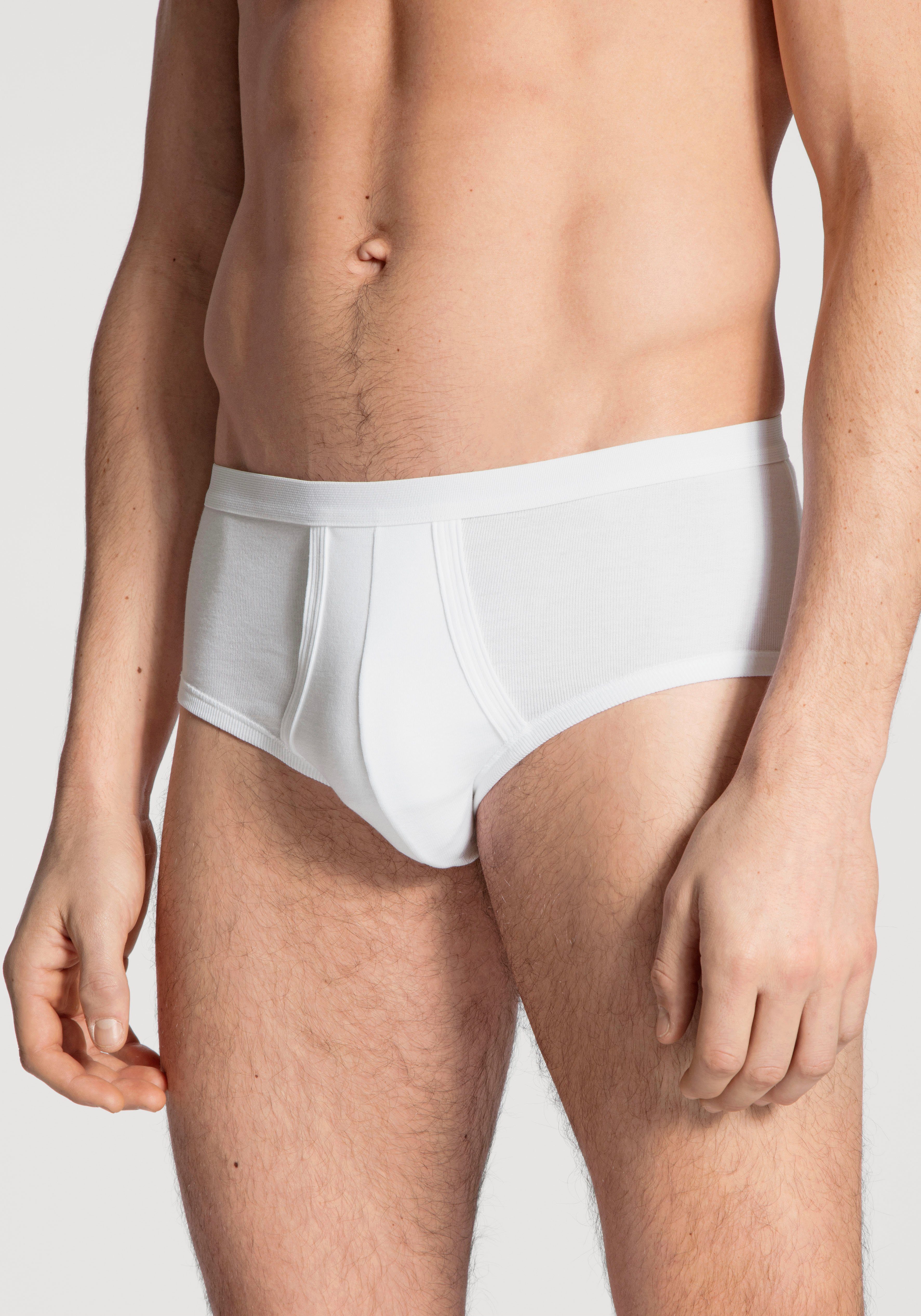 CALIDA Midislip Twisted Cotton mit Eingriff, Pure Cotton, Feinripp, weich