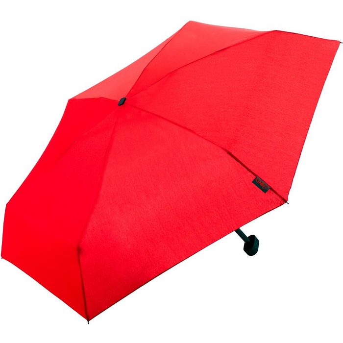 EuroSCHIRM® Taschenregenschirm Dainty rot extra flach und kurz