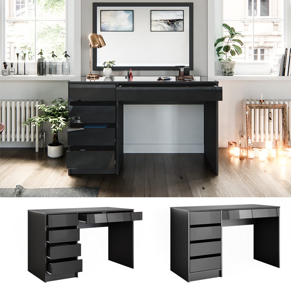 Vicco Schminktisch Sherry, Anthrazit, 120 cm günstig online kaufen