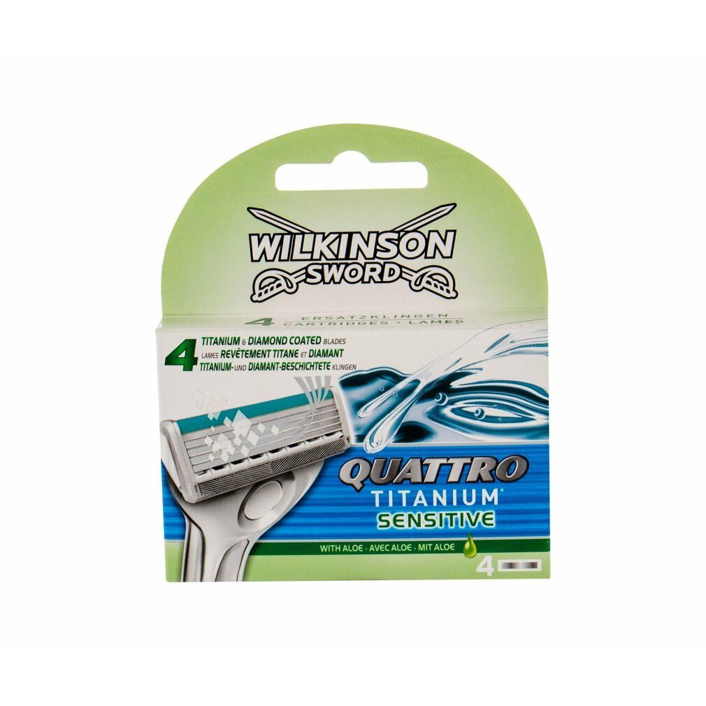 Wilkinson Rasierklingen SWORD Quattro Titanium Sensitive Rasierklingen, 4 St