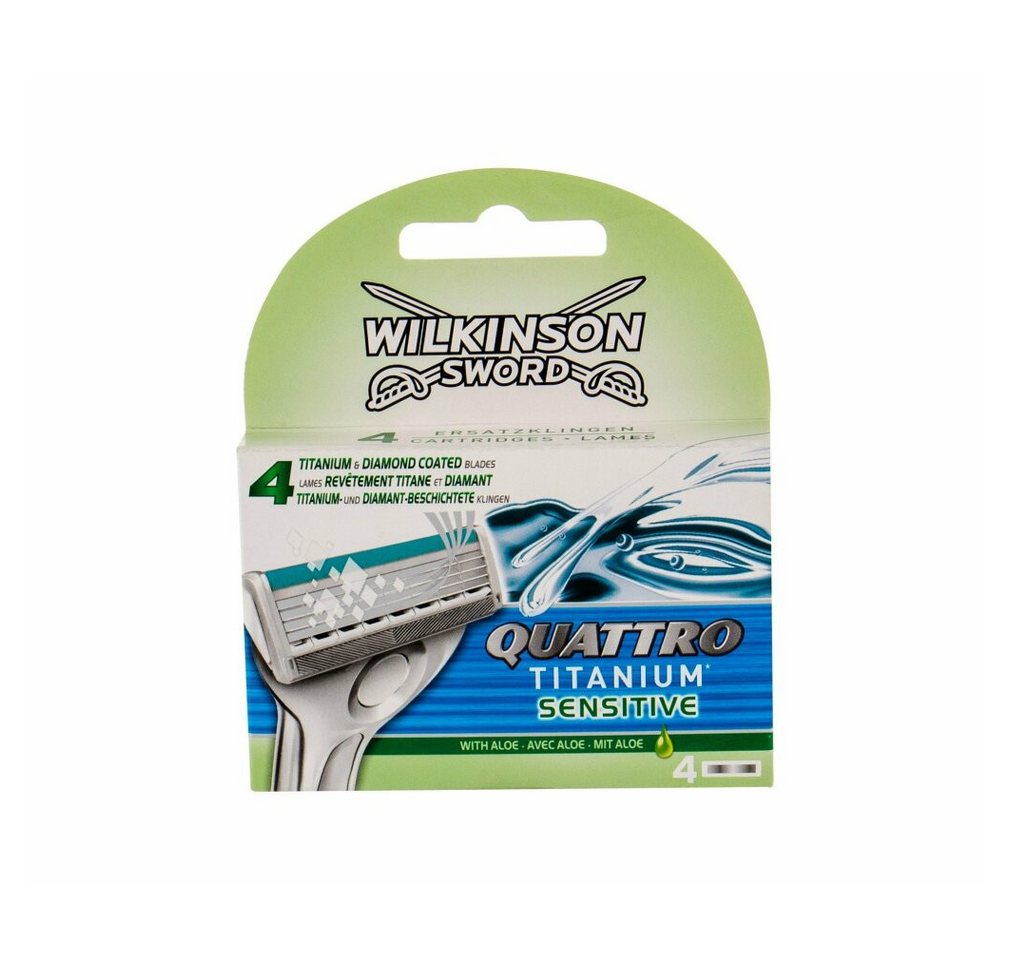 Wilkinson Rasierklingen SWORD Quattro Titanium Sensitive Rasierklingen, 4 St