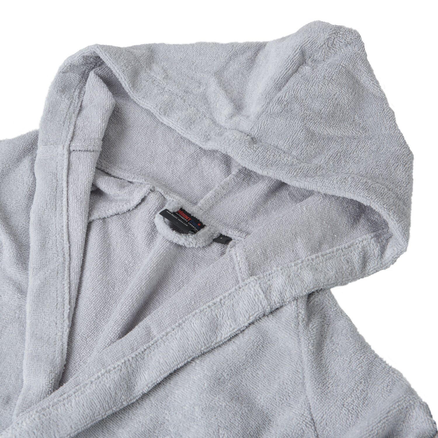 Mount Swiss Bademantel Mount Swiss Unisex AARAU Bademantel mit Kapuze I Herren Damen aus, Baumwolle, Weitenverstellung, Bindegürtel