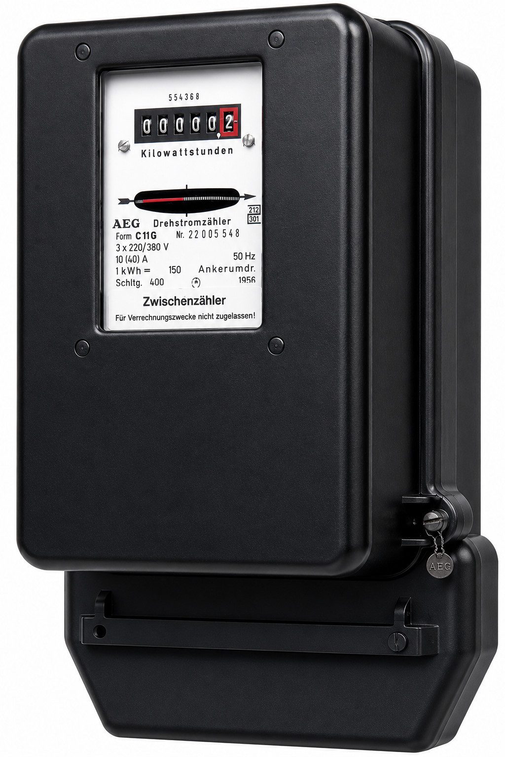 Kopp Stromverbrauchszähler Drehstromzähler Stromzähler Energiezähler Wechselstromzähler, Mechanischer Stromverbrauch Energieverbrauch Verbrauchszähler