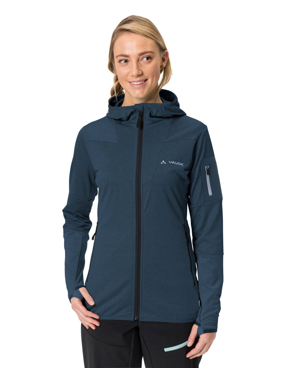 II sea kompensiert uni Monviso (1-St) Outdoorjacke Fleece VAUDE dark Women's Klimaneutral Jacket