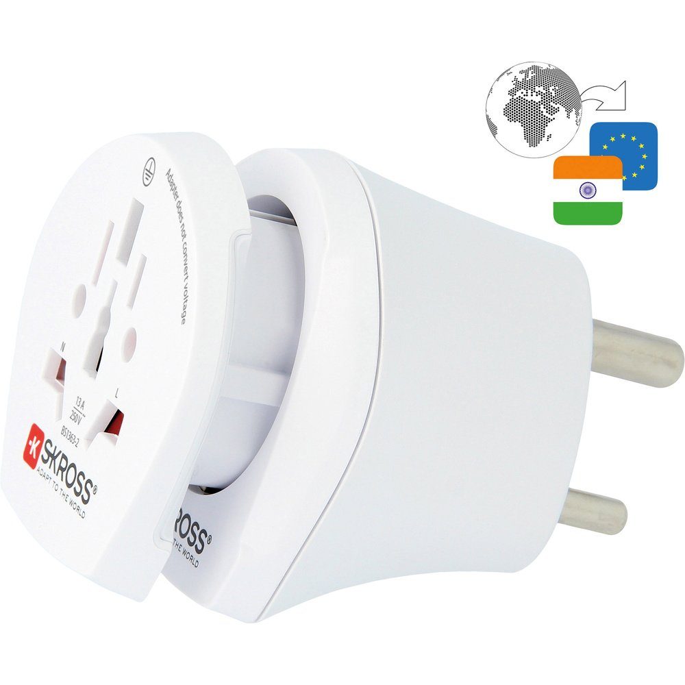 SKROSS Skross 1.500215-E Reiseadapter CO W to IND Reiseadapter