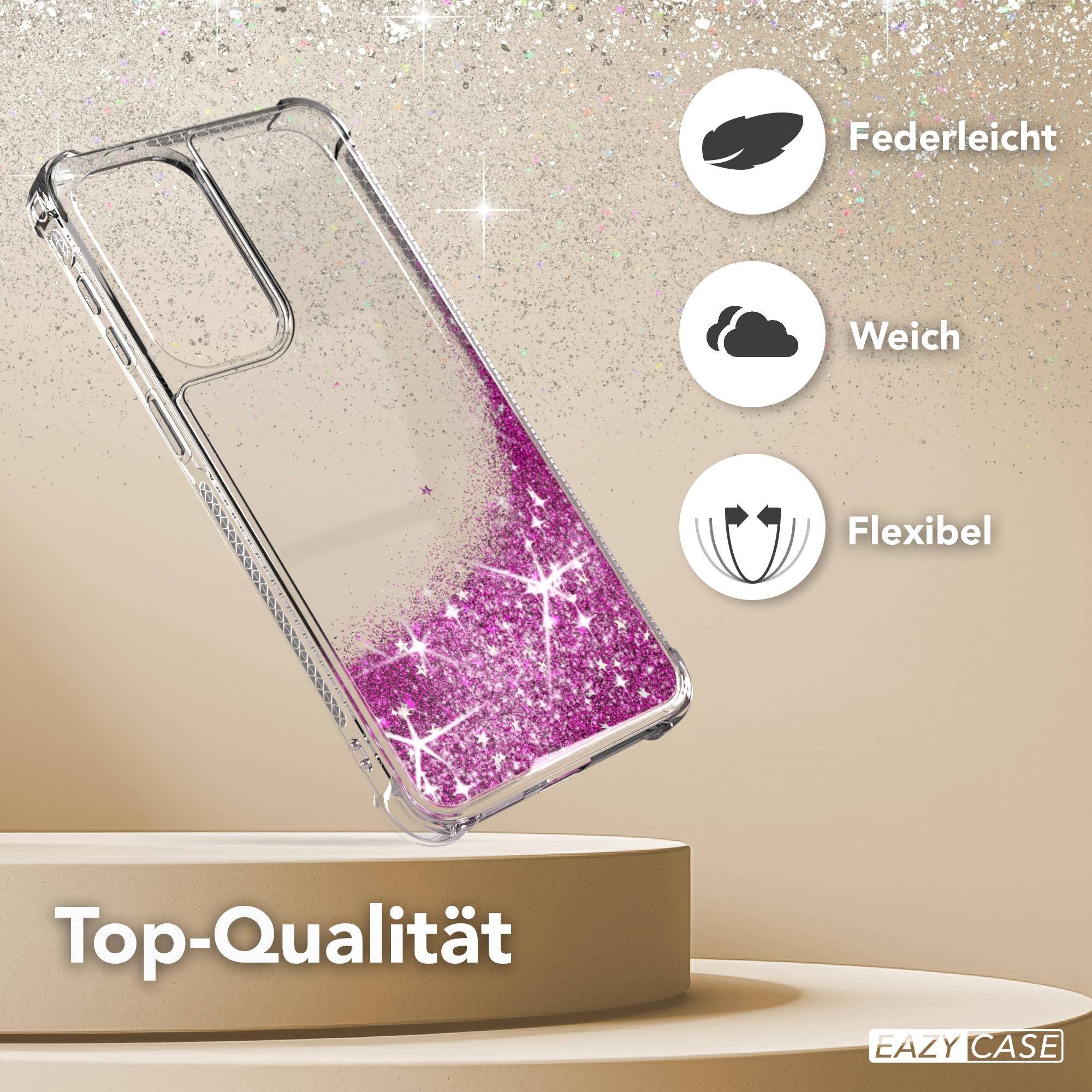 EAZY CASE Handyhülle Liquid Glittery Case für Samsung Galaxy A57 6,7 Zoll, Bumper Case Back Cover Glitter Glossy Handyhülle Etui Violett Lila – Bild 3 von 5
