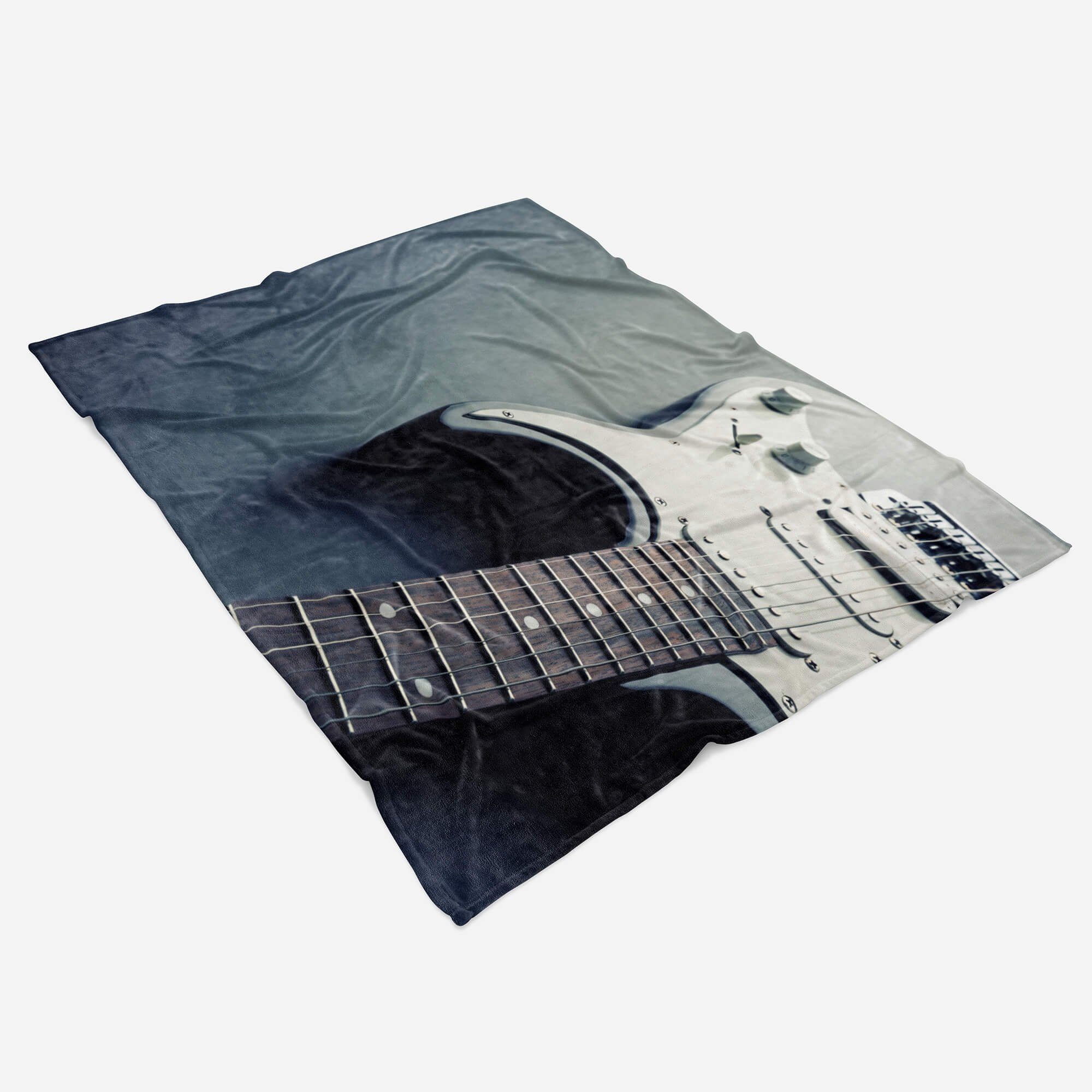Sinus Baumwolle-Polyester-Mix Fotomotiv Art Kuscheldecke Handtücher (1-St), E-Gitarre Handtuch mit Strandhandtuch Saunatuch Gitarre, Handtuch