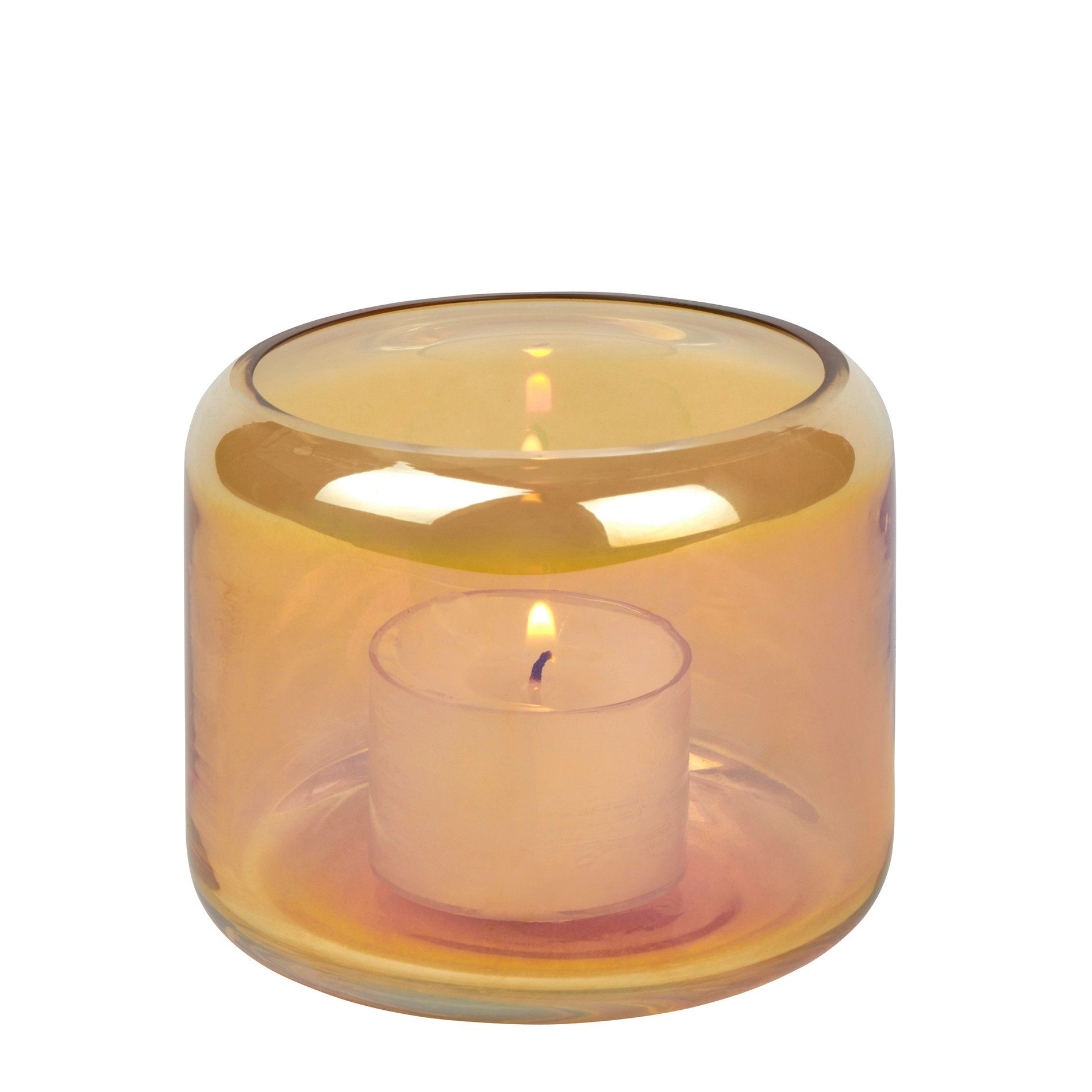 Windlicht Oudon Windlicht Glas, strelitzie H 7 cm, D 8,5 c