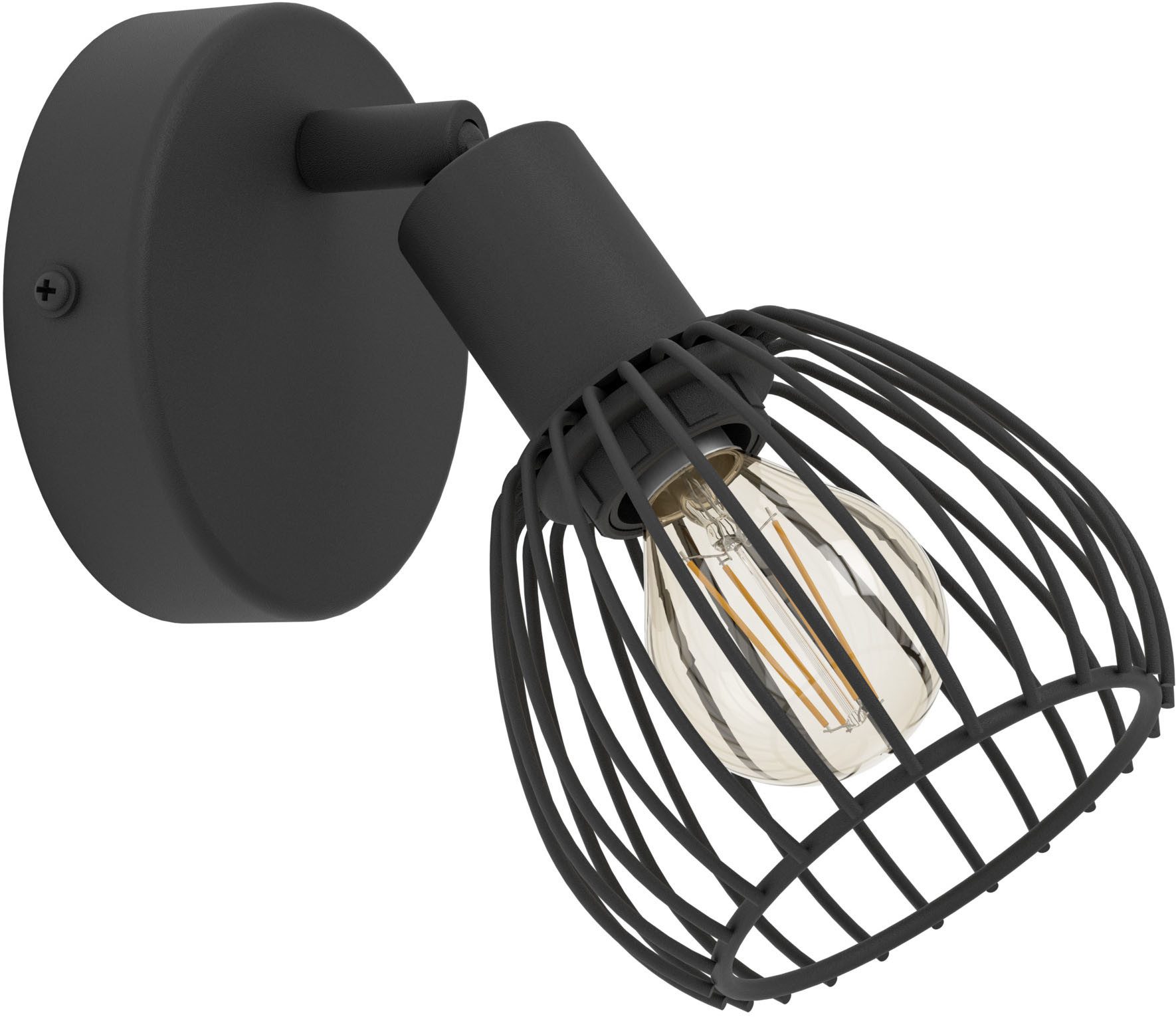 EGLO Deckenspot SONNINO Spotlampe - Stahl - E14 - 1X40W - IP20, ohne Leuchtmittel, Wandleuchte, Wandspot, schwenkbar, Прожекторы, L9,5 x B9,5 x AL18,5 cm