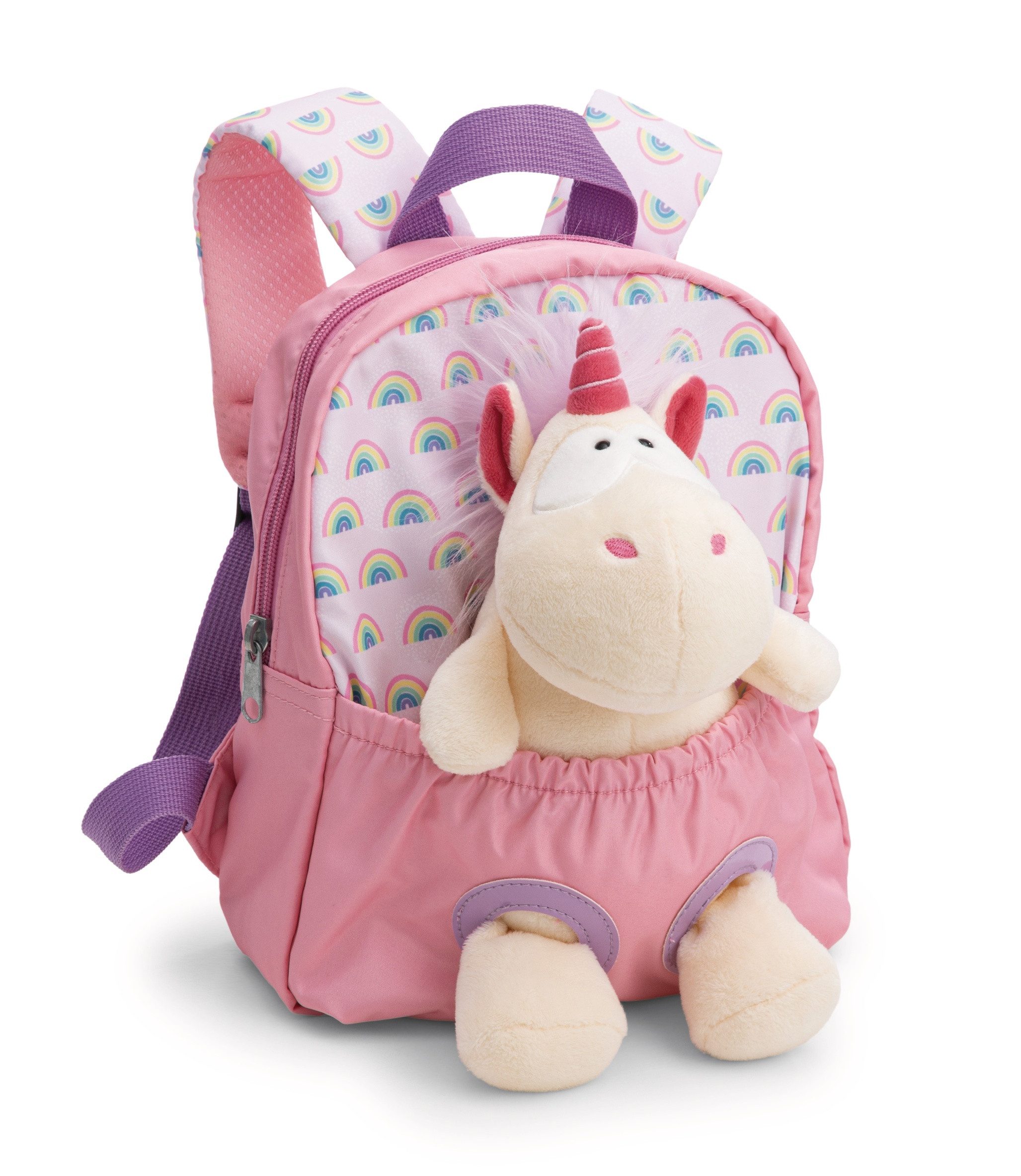 Nici Kuscheltier Nici Rucksack mit Plüschtier Einhorn weiß/rosa 26 cm