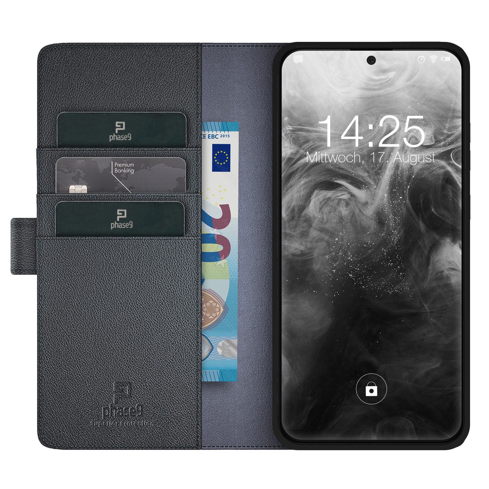 Tec-Expert Handyhülle Echtleder Hülle für Xiaomi Redmi Note 13 5G 6.67 Zoll, 6.67", Cover Klapphülle Case mit Kartenfächern und Geldfach aufstellbar